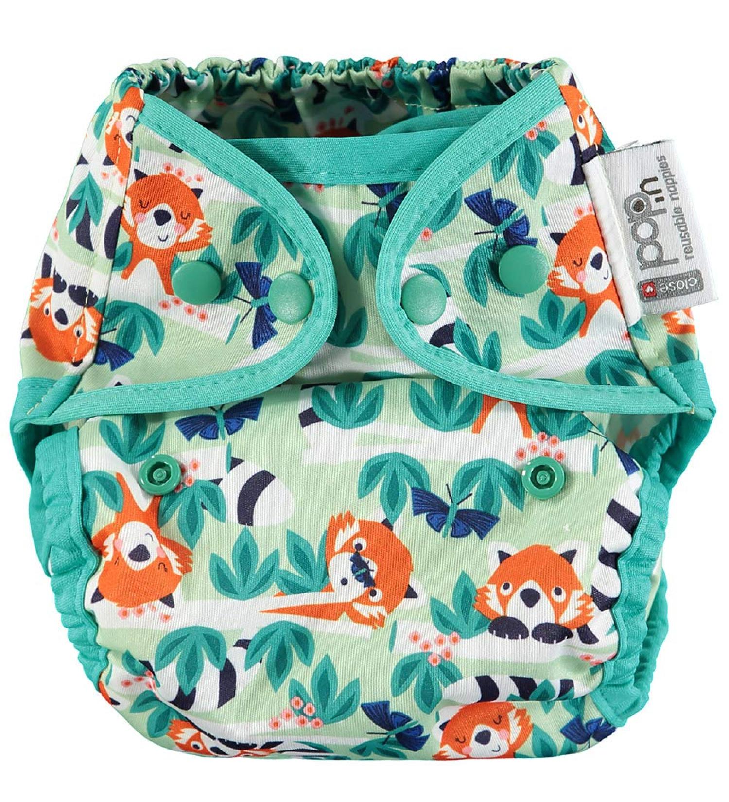 Buy Pop-In Printed Diaper with Snap Fasteners - Red Panda Motif for International Shipping - Buy Online on GoSupps.com