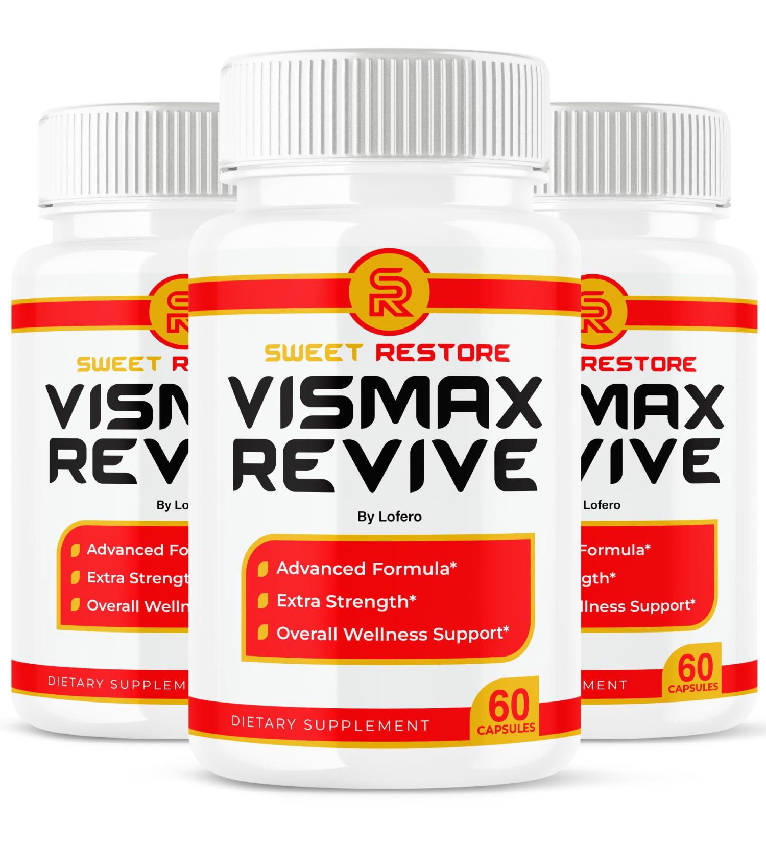 (3 Pack) Vismax Revive Capsules Vis Max Premium Eye Health & Vision Support Vitamin Supplement Pills All-Natural Advanced Formula Sharper Healthy Eyesight Focus Visual Sight Overall Health (180 ct) - Buy Online on GoSupps.com