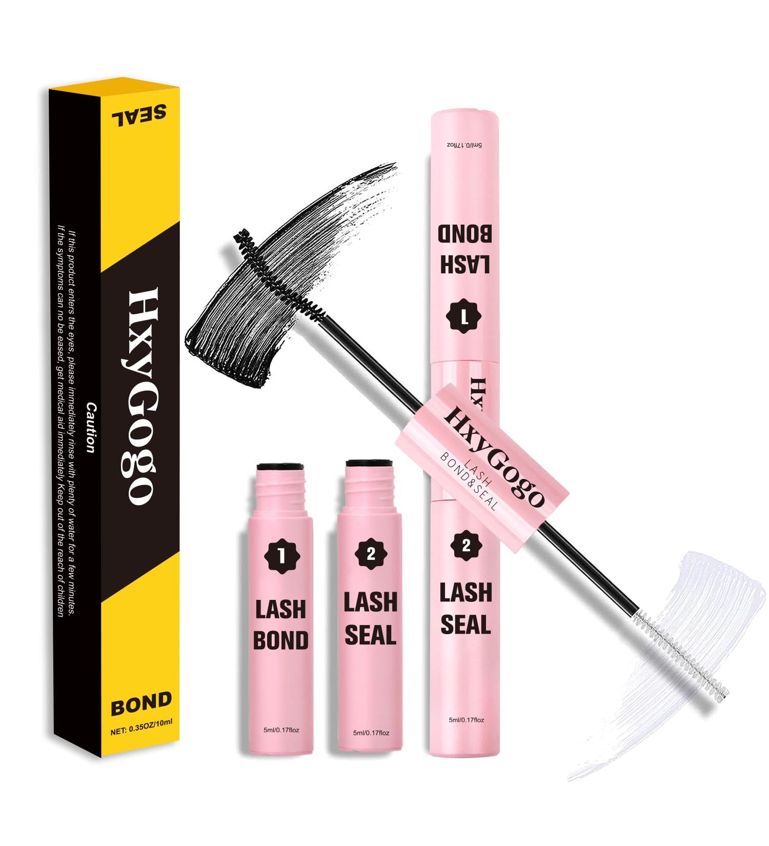 HxyGogo Bond and Seal Lash Glue 2 in 1 for DIY Cluster Lashes - Super Strong Hold, Latex-Free, Waterproof Formula - Sensitive Eyes Friendly - C Lash Bond and Seal-White - Buy Online on GoSupps.com