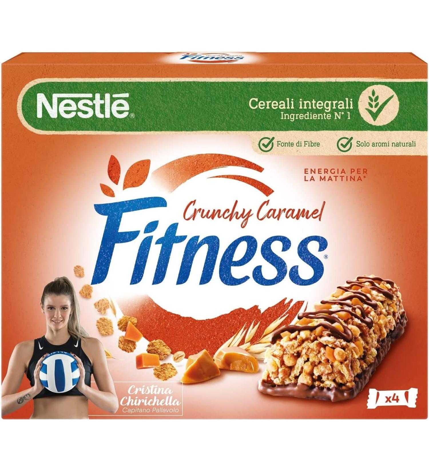 Nestl Fitness Crunchy Caramel Cereal Bar with Chocolate and Crunchy Caramel (4 x 23.5 g) 94 g - Buy Online on GoSupps.com