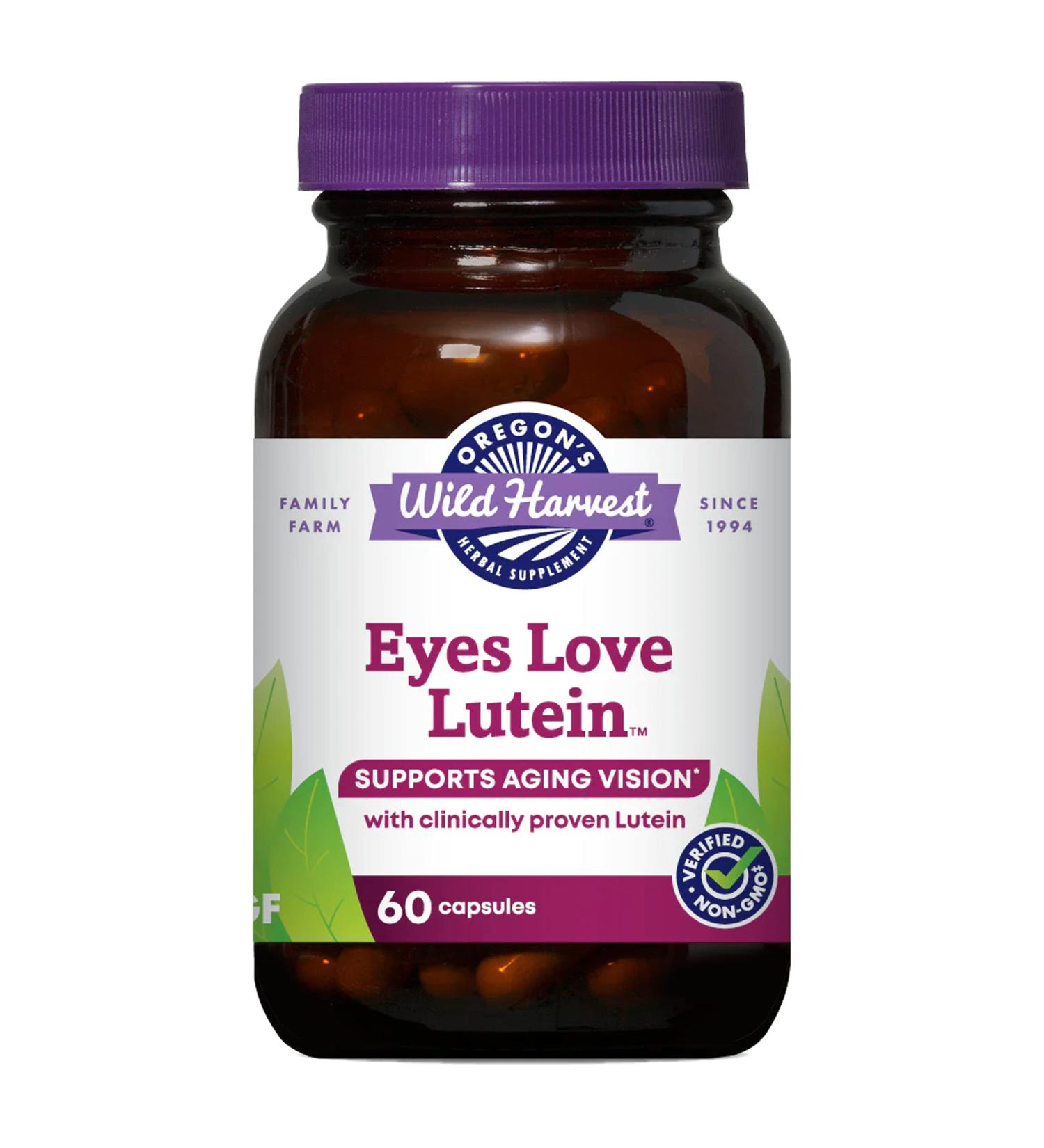 Oregon's Wild Harvest Eyes Love Lutein Capsules Non-GMO Organic Herbal Supplements 60 Count - Buy Online on GoSupps.com