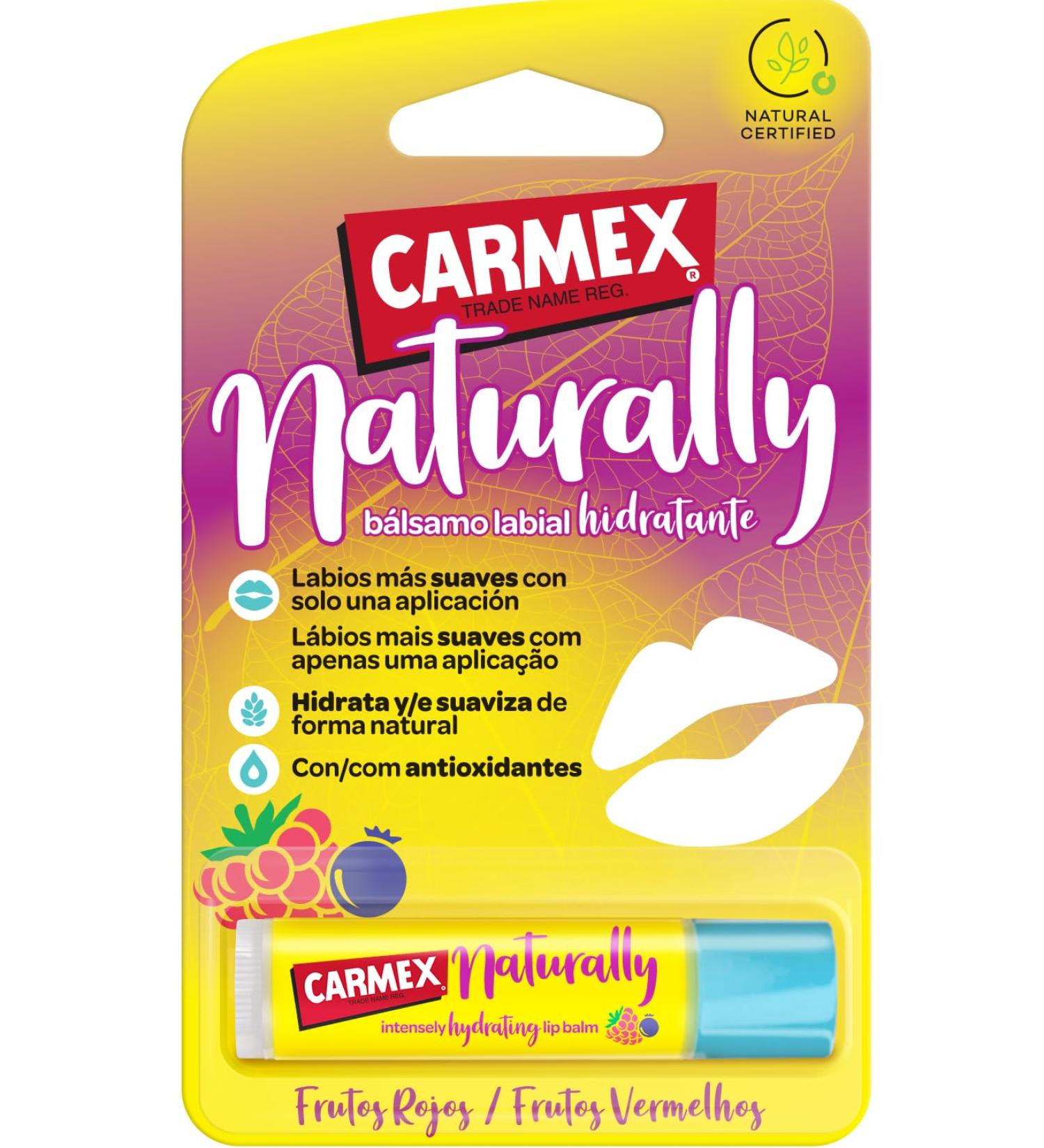 Carma Laboratories Carmex Naturally Red Fruit Lip Balm 425 g naturally hydrates smoothes and soothes NaturallyBerry - Buy Online on GoSupps.com