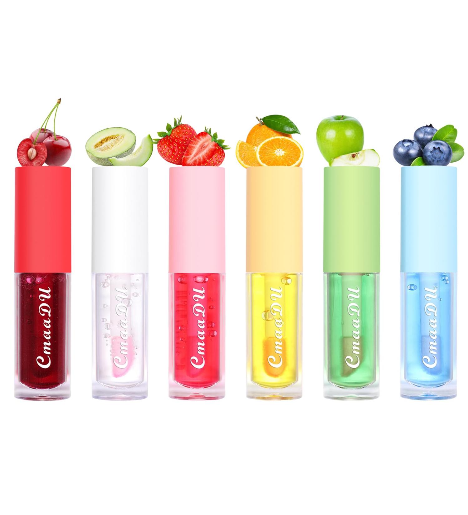 Plumping Lip Oil Set - Clear Lip Gloss for Nourishing Hydration | Fruity Flavour Lip Glow Oil - Non-Sticky & International Shipping - Buy Online on GoSupps.com