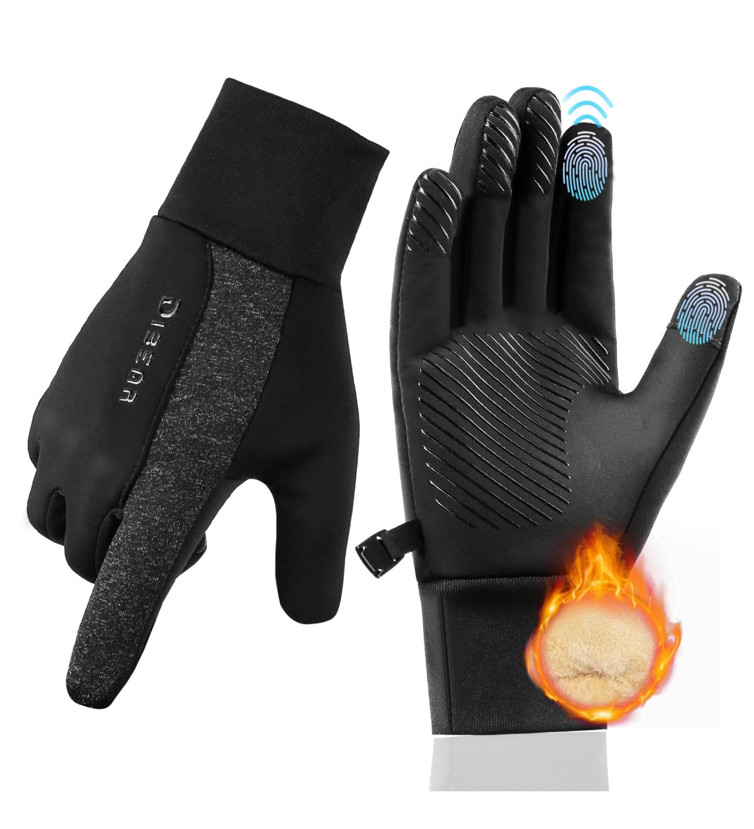 GXCROR Fleece Touchscreen Gloves for Men & Women - Winter Running Cycling Hiking & Skiing Gear - Buy Online on GoSupps.com