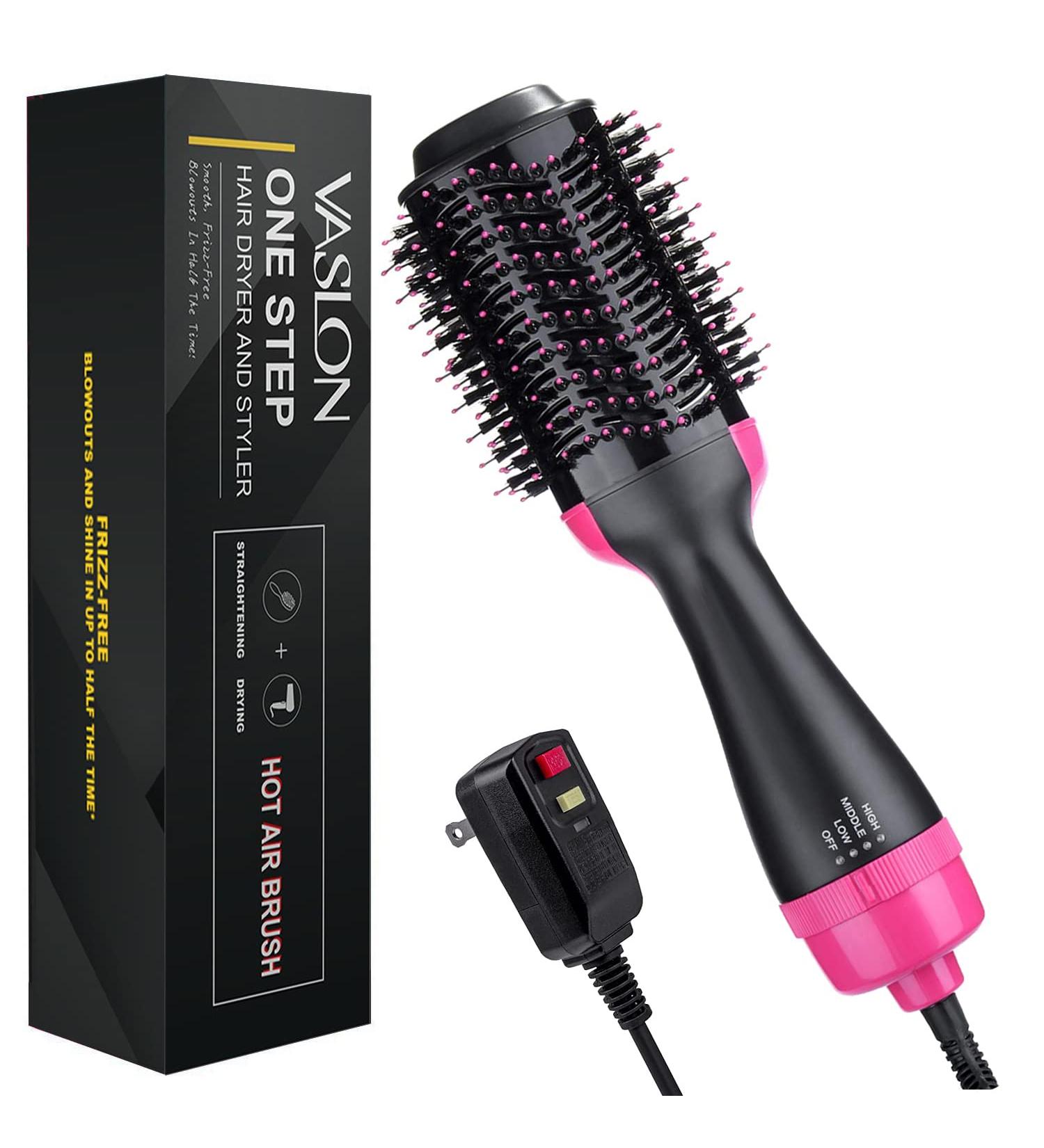 Hot Air Brush 4 IN 1 Hair Dryer Brush One Step Hair Dryer & Styler & Volumizer & Hair Curler Negative Ions Comb Straightener Salon/Curly Reduce Frizz/Static - Buy Online on GoSupps.com