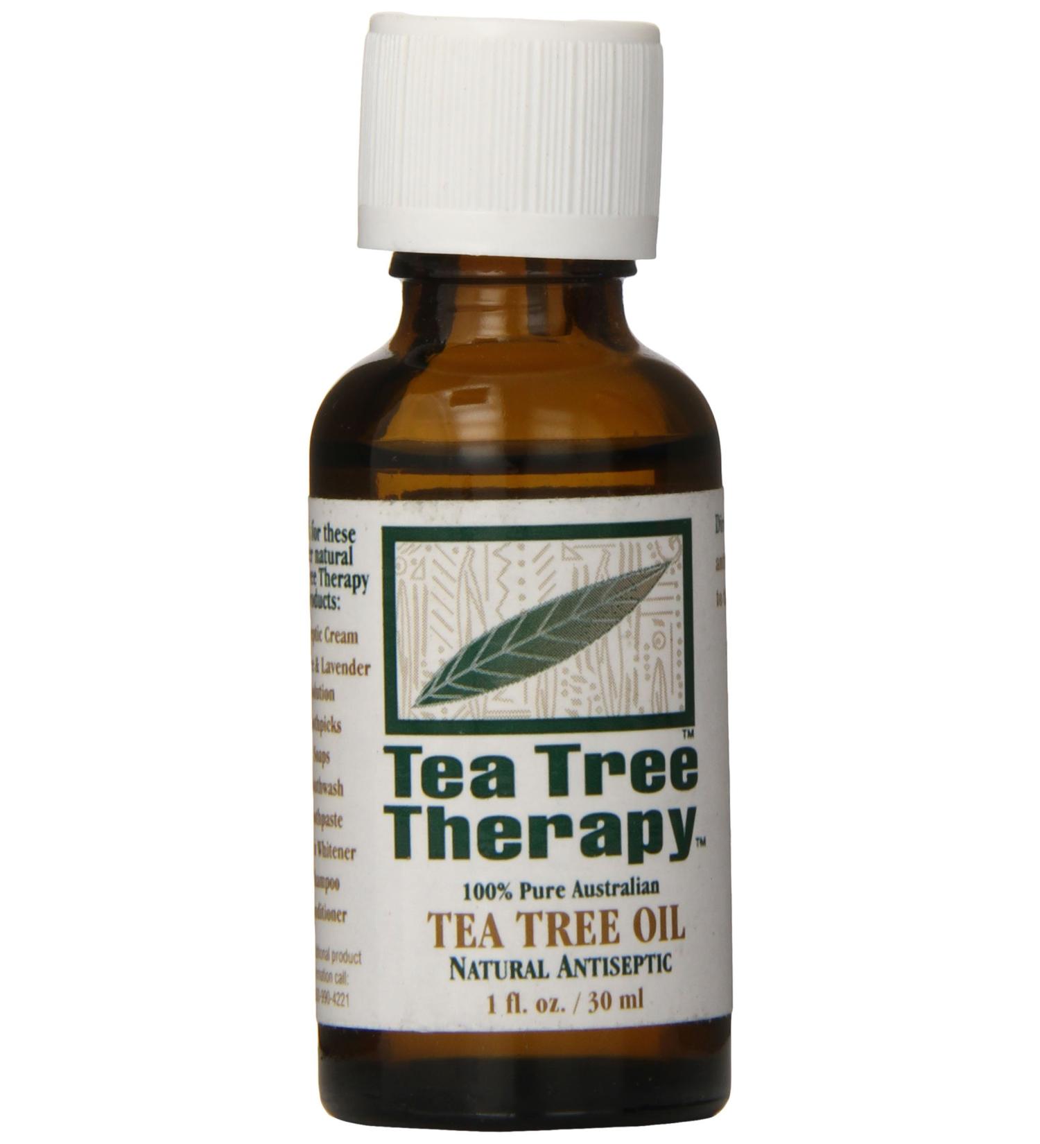 Tea Tree Therapy Oil 1 fl oz - Pure Tea Tree Oil for Natural Skin Care - Buy Online on GoSupps.com