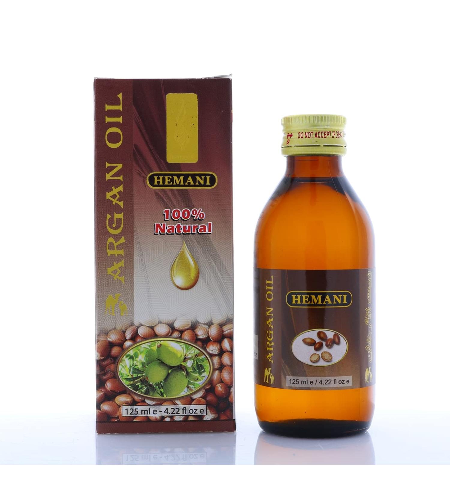 Buy Hemani Argan Oil 125ml | 100% Natural Herbal Oil for Skin Hair and Beard | Anti-Aging & Moisturizing | Vitamin E & Carotenes - Buy Online on GoSupps.com