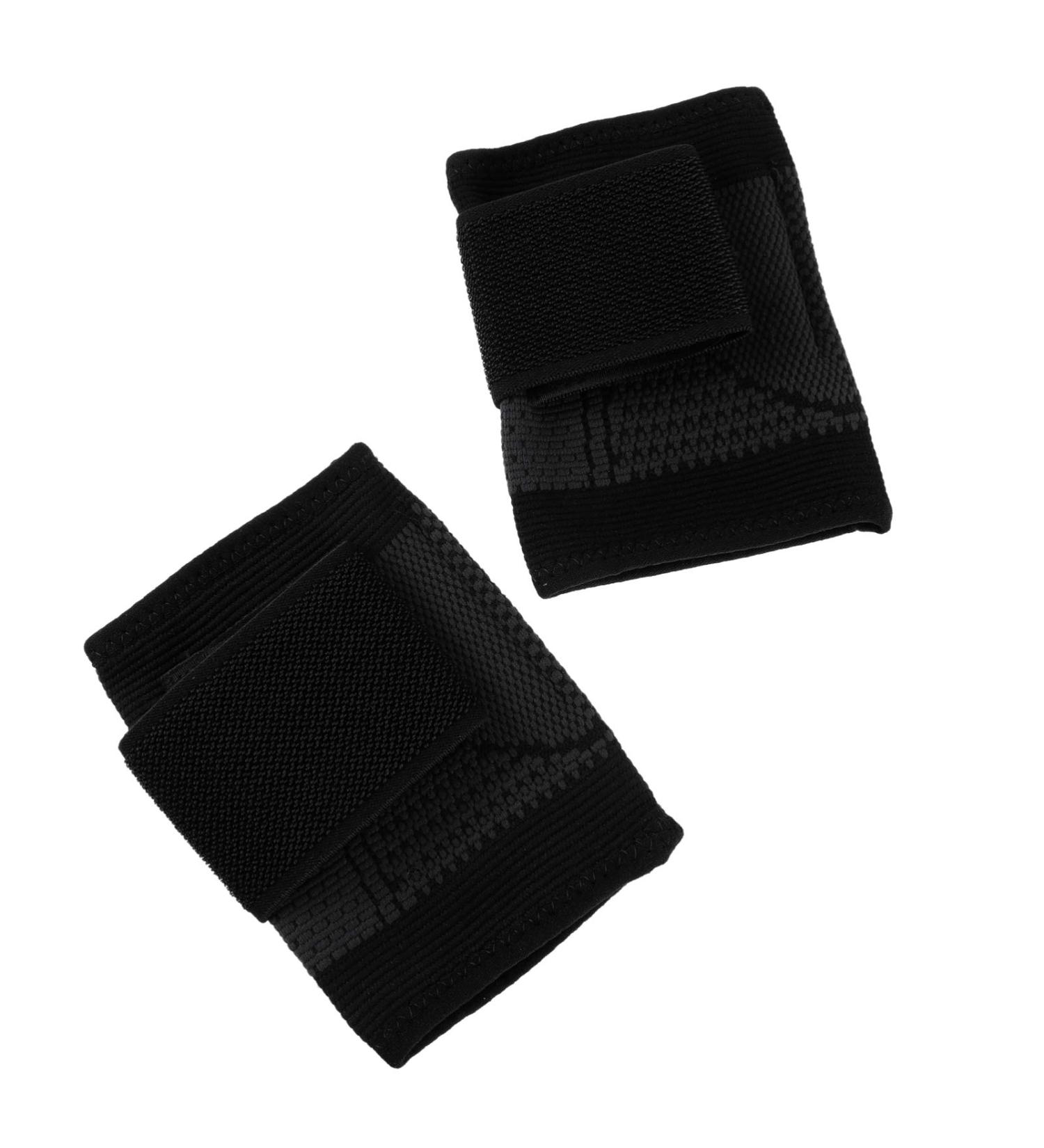 Buy Sports Wristband Brace - Elastic Nylon Sweatbands for Gym Football & Workouts - Carpal Tunnel Relief - Black Fitness Wrist Bands - Buy Online on GoSupps.com