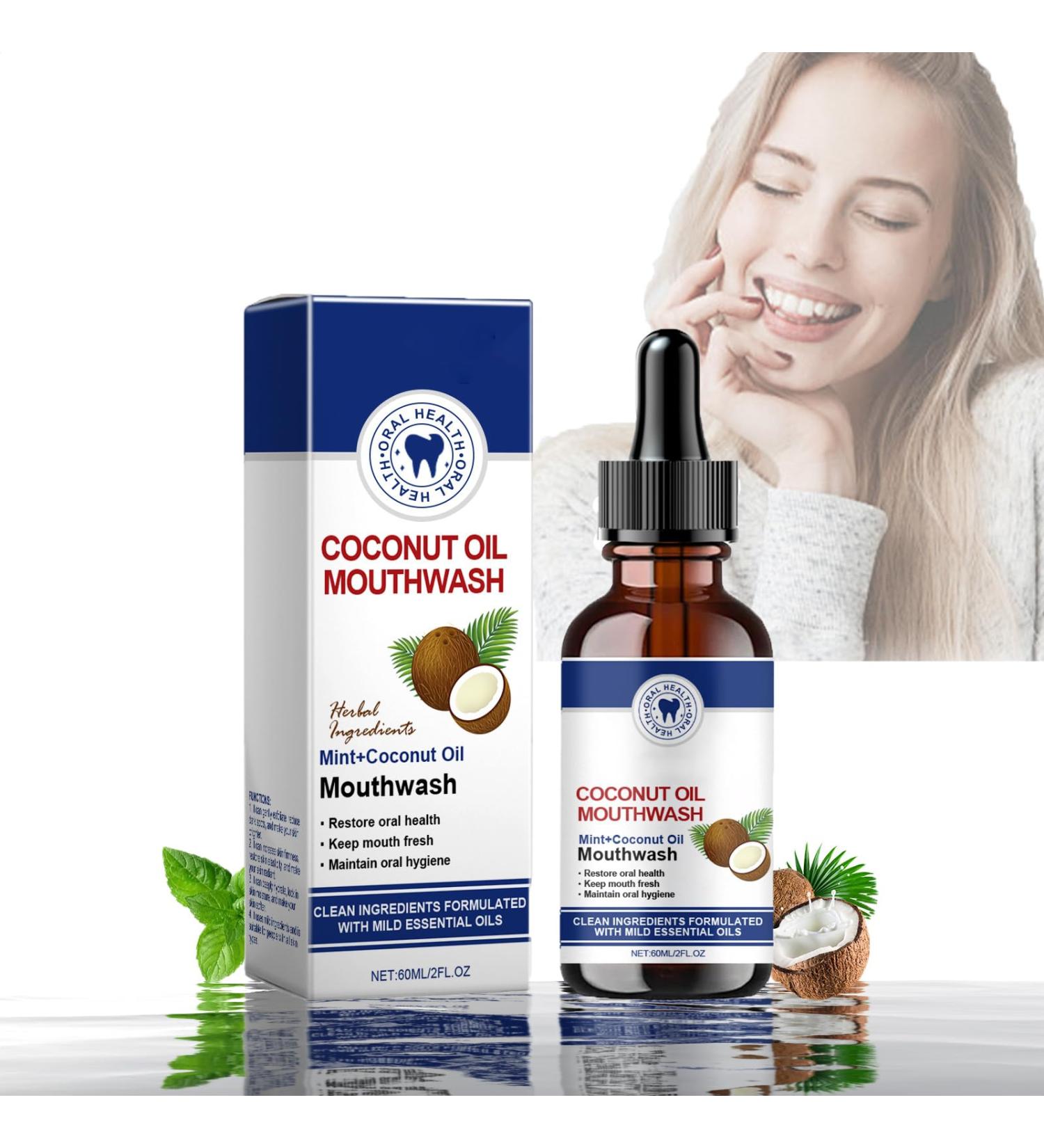 Generisch Coconut Oil Oral Rinse Coconut Oil Mouthwash Coconut Oil Oral Rinse with Fresh Oil Natural Teeth Whitening Mouthwash Breath - Buy Online on GoSupps.com