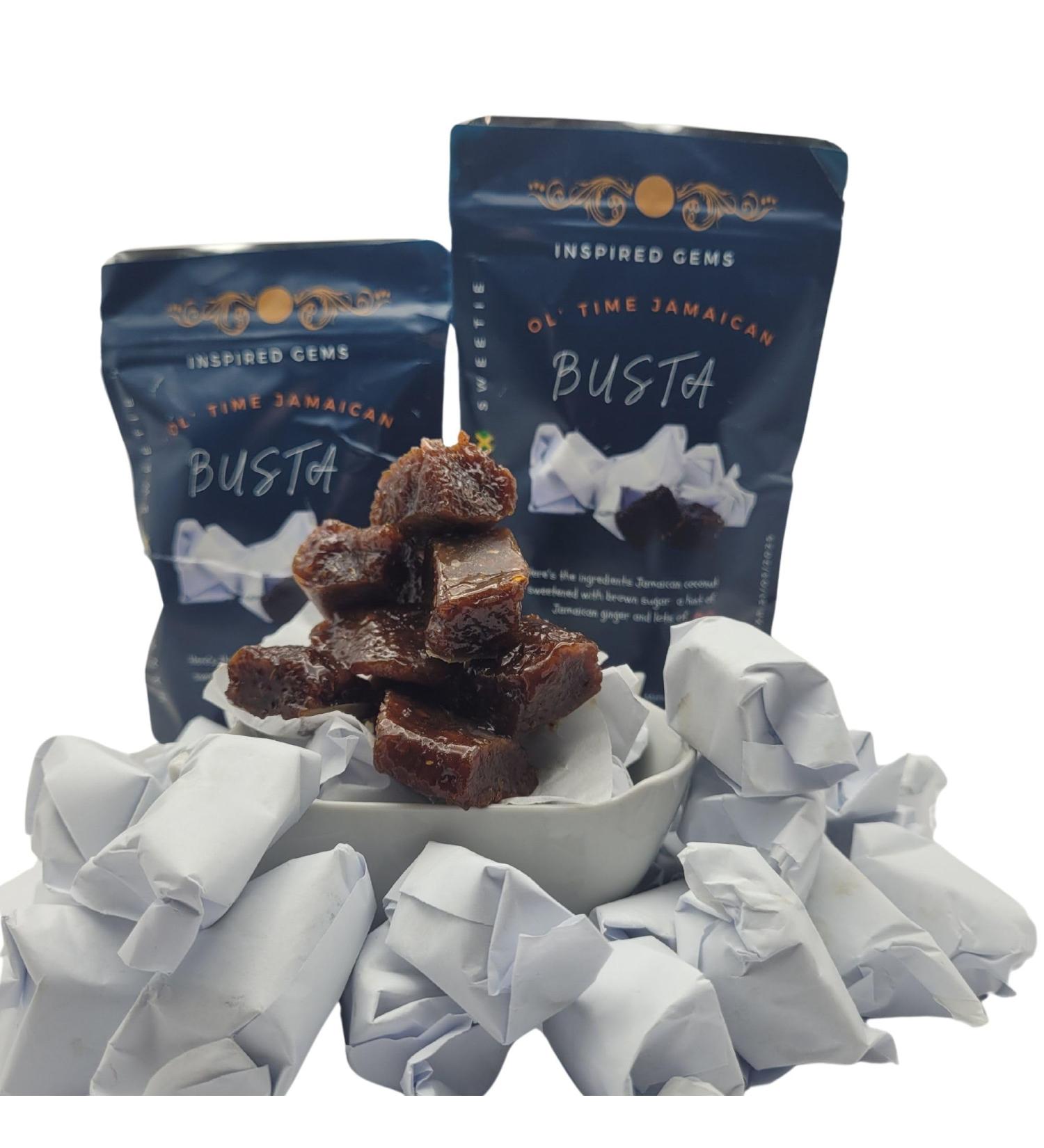 Ol' Time Jamaican Busta-2PK-Coconut Ginger Molasses Candy 2.7oz-Jamaican Snack- Jumbo Pieces Jamaican Busta - Buy Online on GoSupps.com