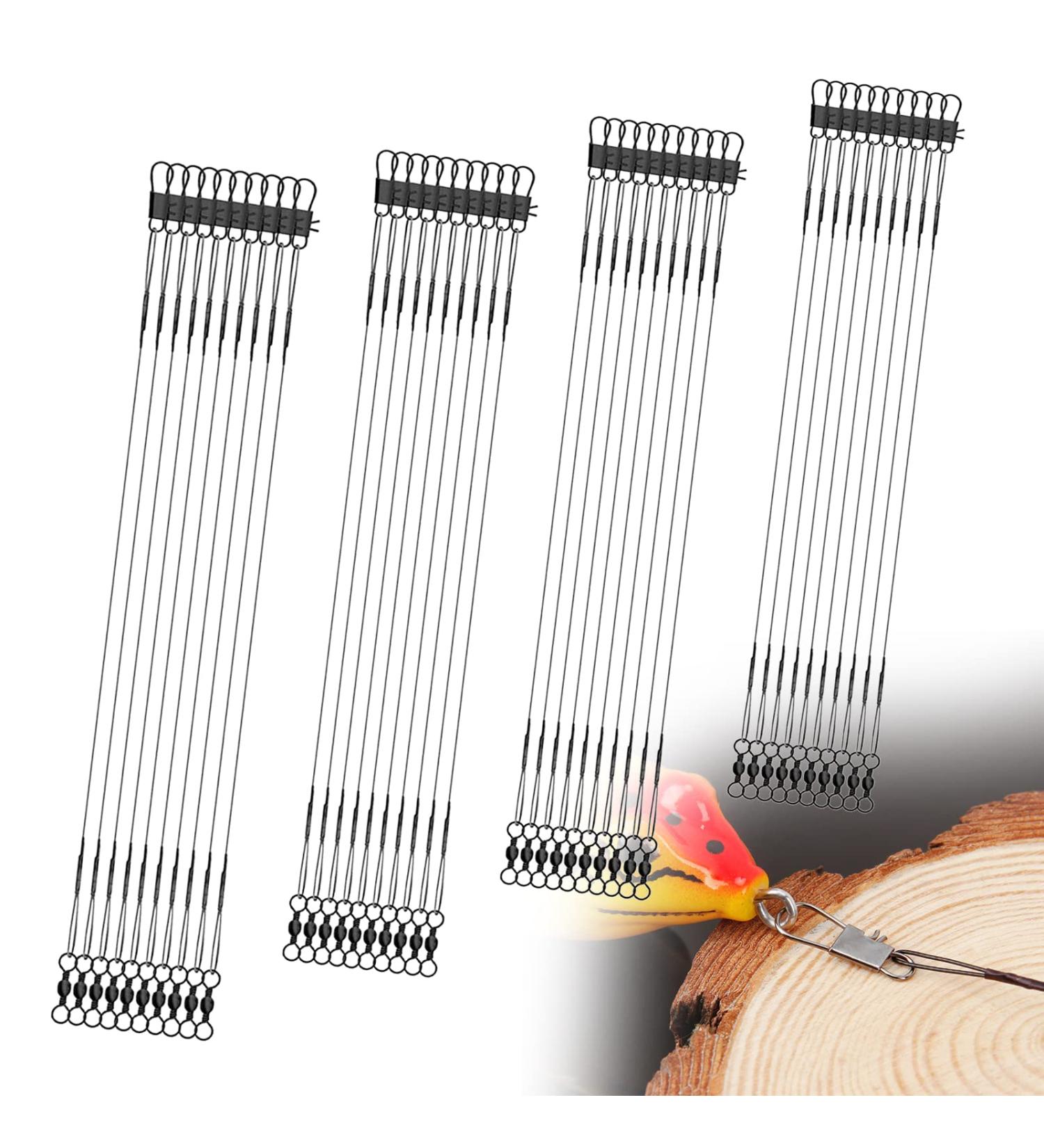 Zoe Tekway 40-Piece Stainless Steel Fishing Leaders - Anti-Bite Anti-Winding Versatile for Saltwater & Freshwater Fishing Accessories - Buy Online on GoSupps.com
