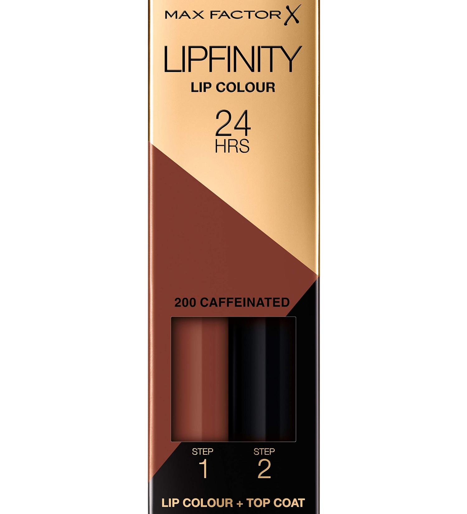 Max Factor Lipfinity Lip Color Caffeinated 200 - Long-Lasting Kussechter Lipstick with 24-Hour Wear Intense Color & Nourishing Gloss Top Coat - Shop Internationally! - Buy Online on GoSupps.com