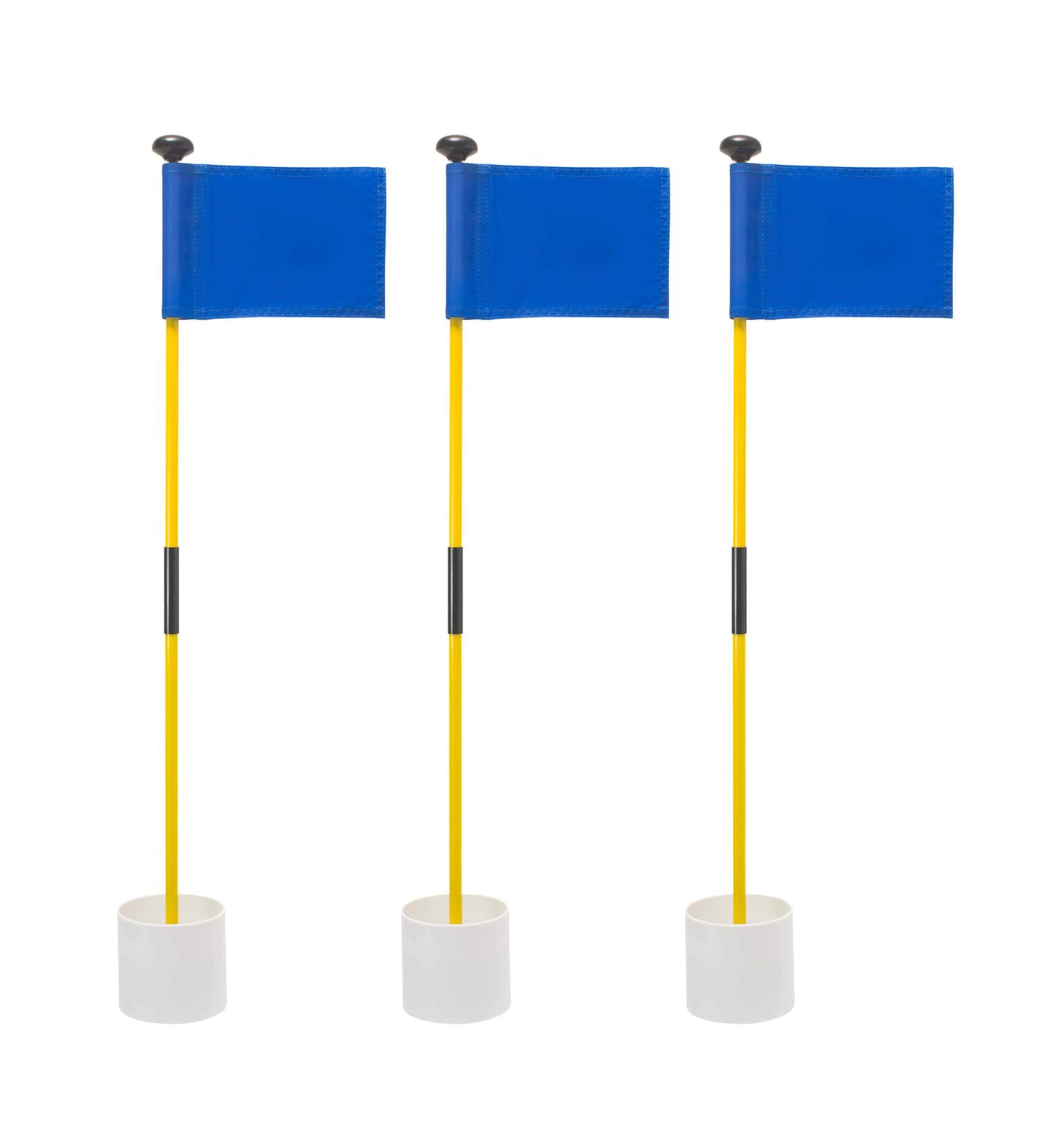 Murray Sporting Goods Golf Flagsticks Flags and Cups - Set of 3 - Perfect for Golf Course or Backyard Putting Greens | Mini Golf Flag Sticks in USA Colors for Pros and Juniors - Buy Online on GoSupps.com