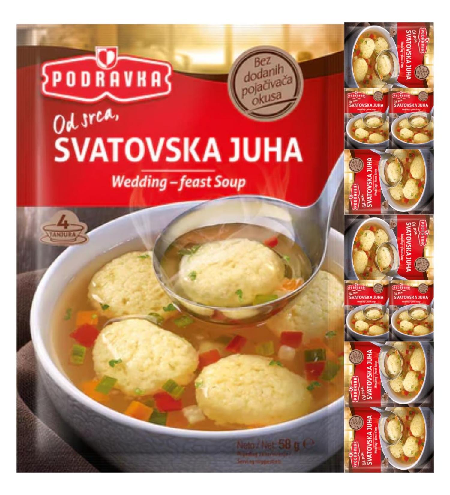Podravka Wedding Soup Pack of 10 sachets 58 g - Buy Online on GoSupps.com