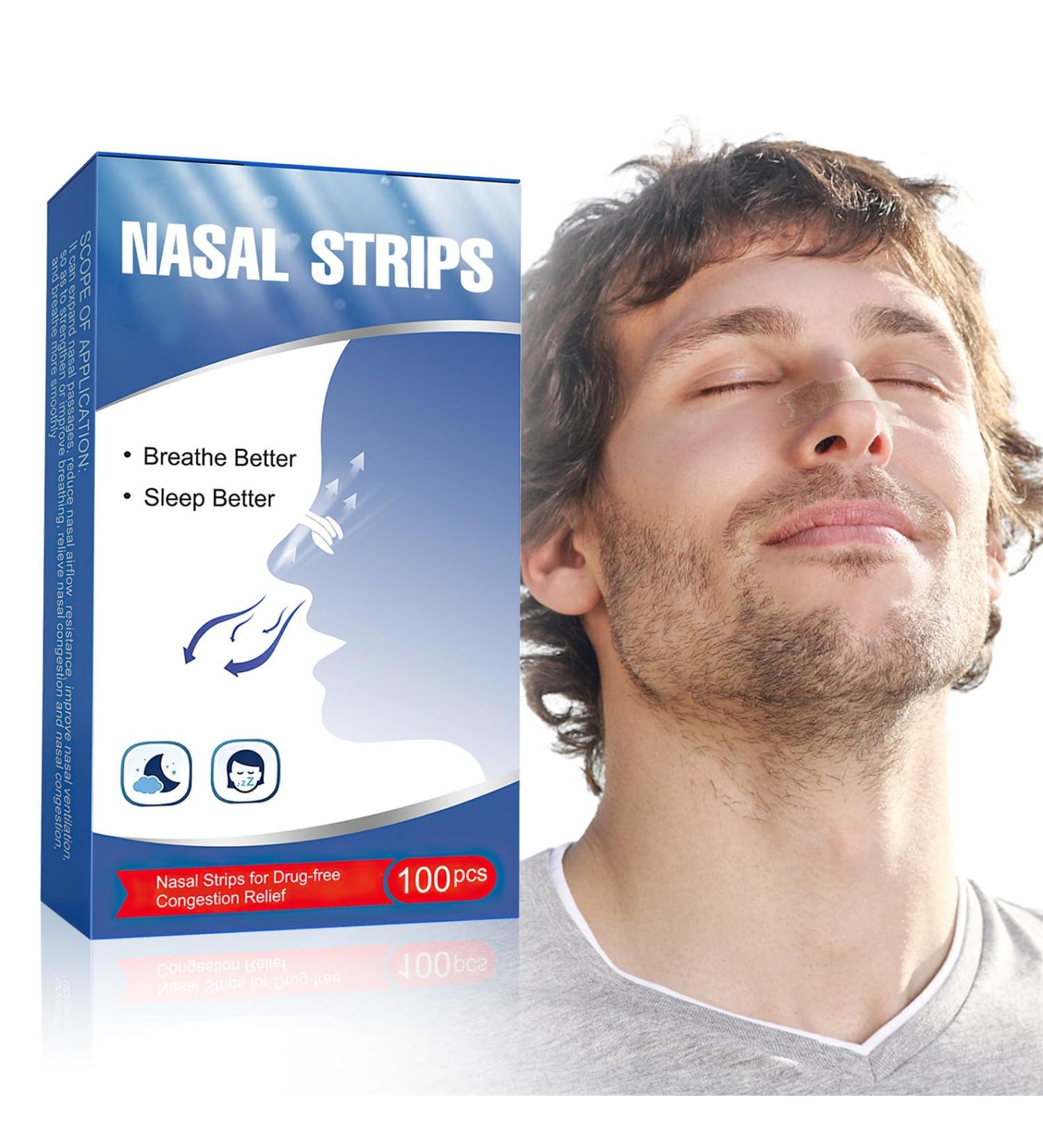 Nasal Strips for Snoring Nose Strips for Breathing Nose Strips Extra Strength Reduce Snoring for Better Nose Breathing Relieve Nasal Congestion Sleep Quality Improvement (100PCS) 100 PCS-1 - Buy Online on GoSupps.com
