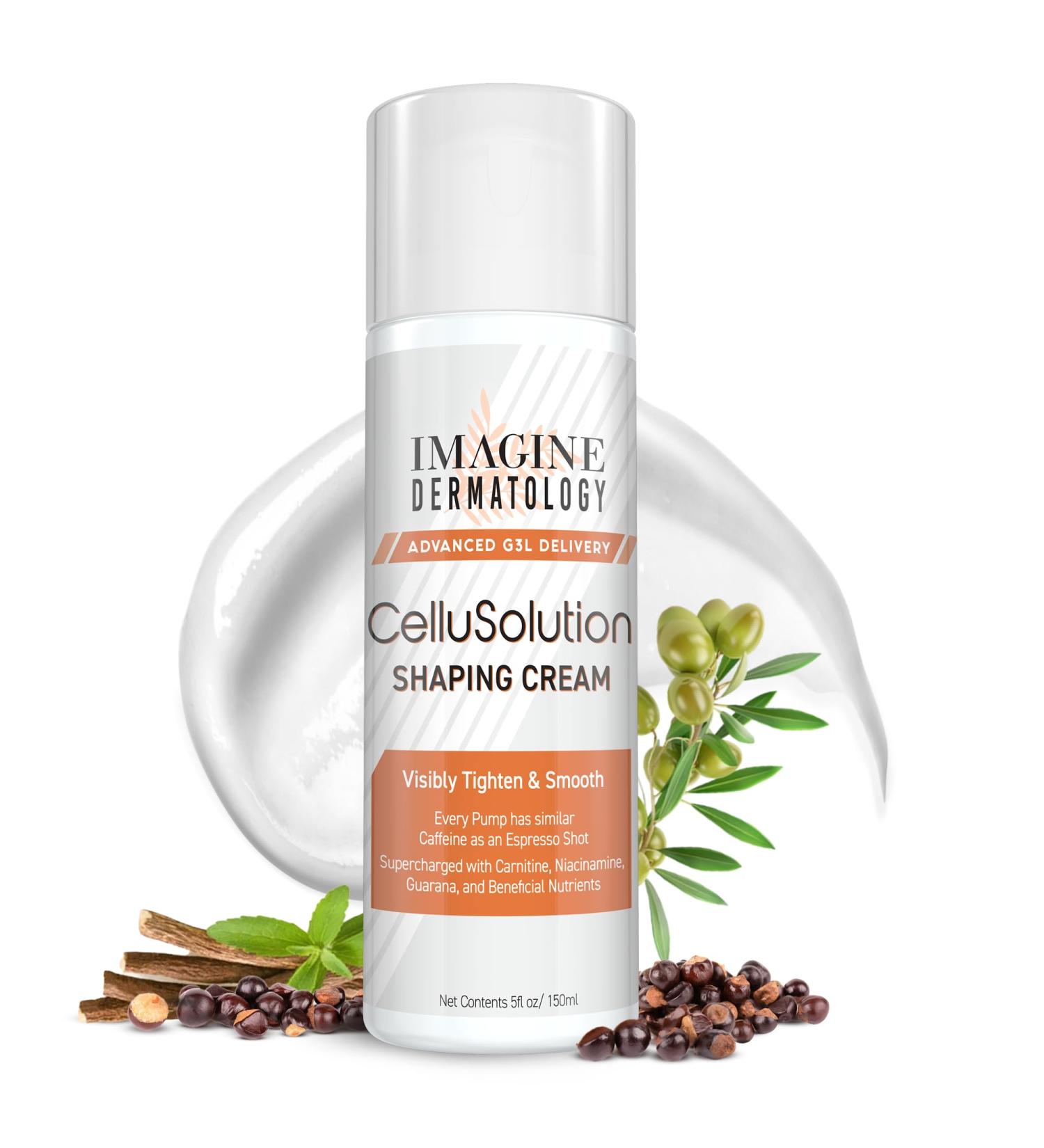 CelluSolution Caffeine Body Cream Caffeine Guarana Licorice & Niacinamide with Hyaluronic Acid Hydrating Skin Cream Mess-Free Pump Bottle 150ml/5oz - Island-Inspired Fragrance - Buy Online on GoSupps.com