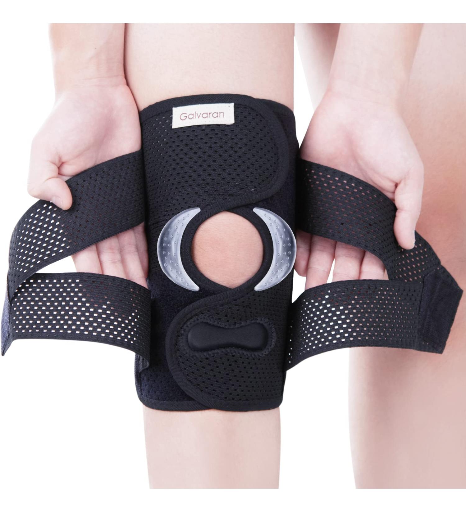 Galvaran Professional Knee Brace with Side Stabilizers - Adjustable Support for Meniscus Tear, ACL & MCL Injury Recovery - Ideal for Men & Women - Black, Medium - Buy Online on GoSupps.com