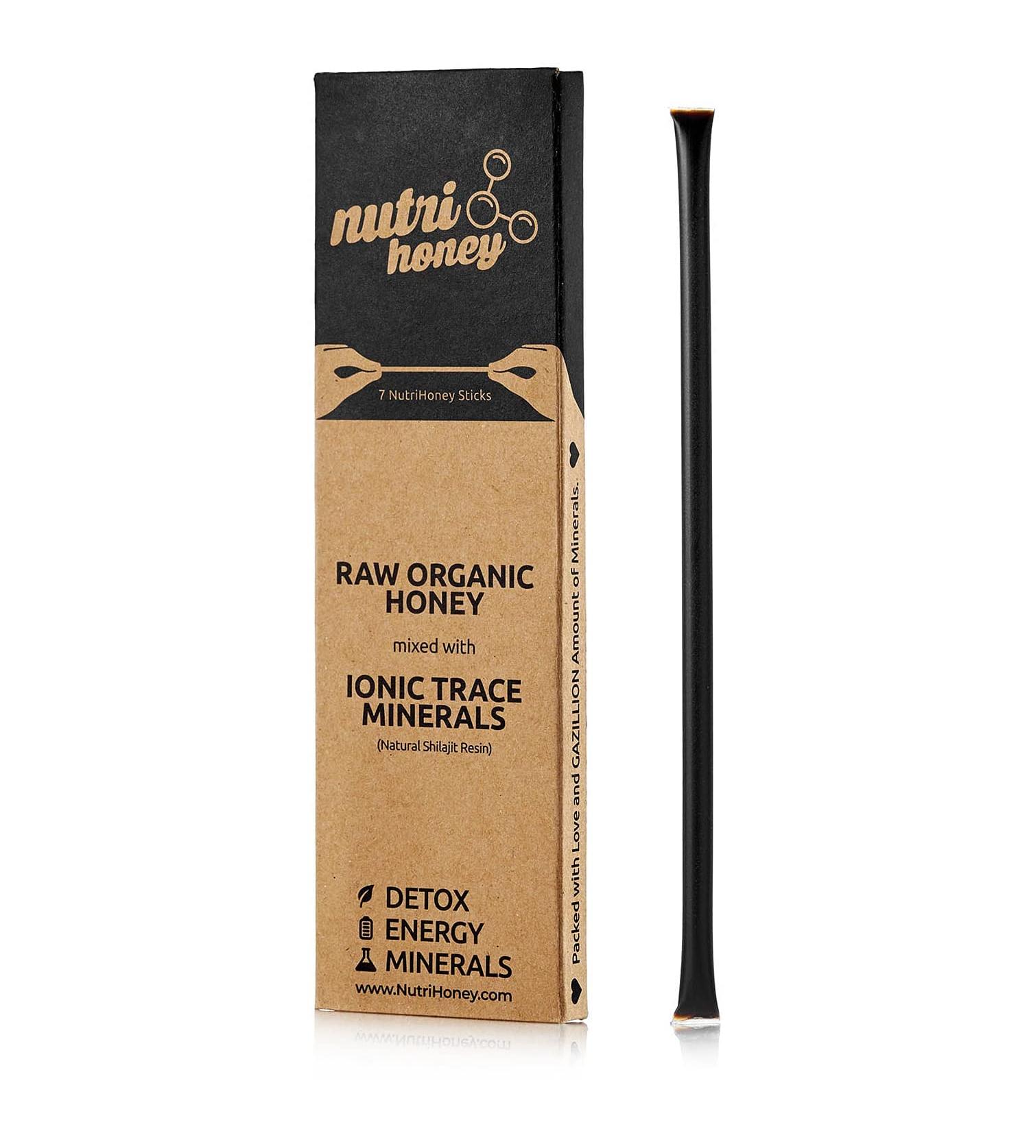 Shilajit Honey Sticks - Gold Grade Shilajit Resin & Raw Honey Blend - 7 Sticks for Energy & Immune Support - Buy Online on GoSupps.com