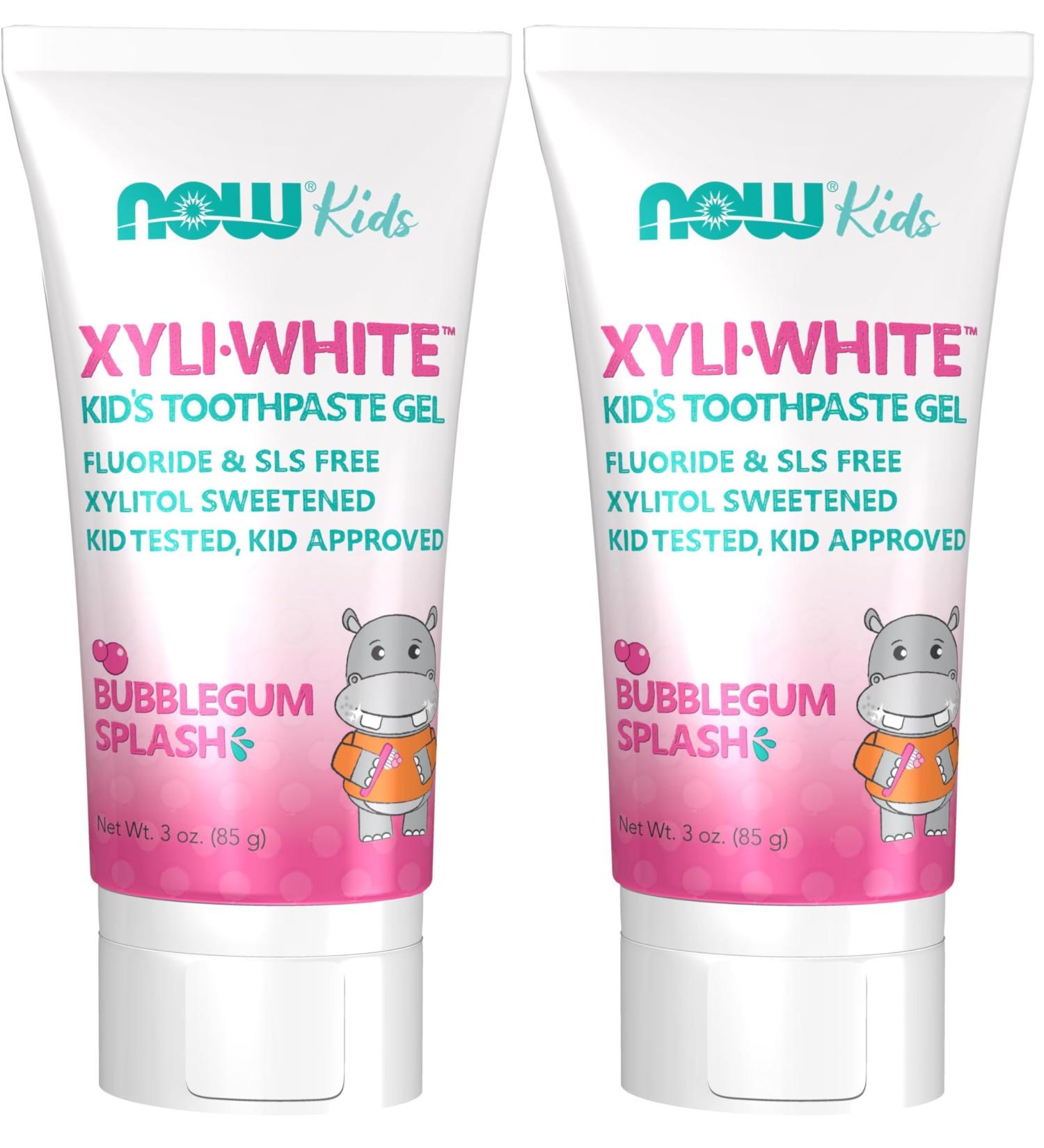 NOW Solutions Xyliwhite Toothpaste Gel for Kids Bubblegum Splash Flavor Kid Approved! 3-Ounce Packaging May Vary (Pack of 2) - Buy Online on GoSupps.com