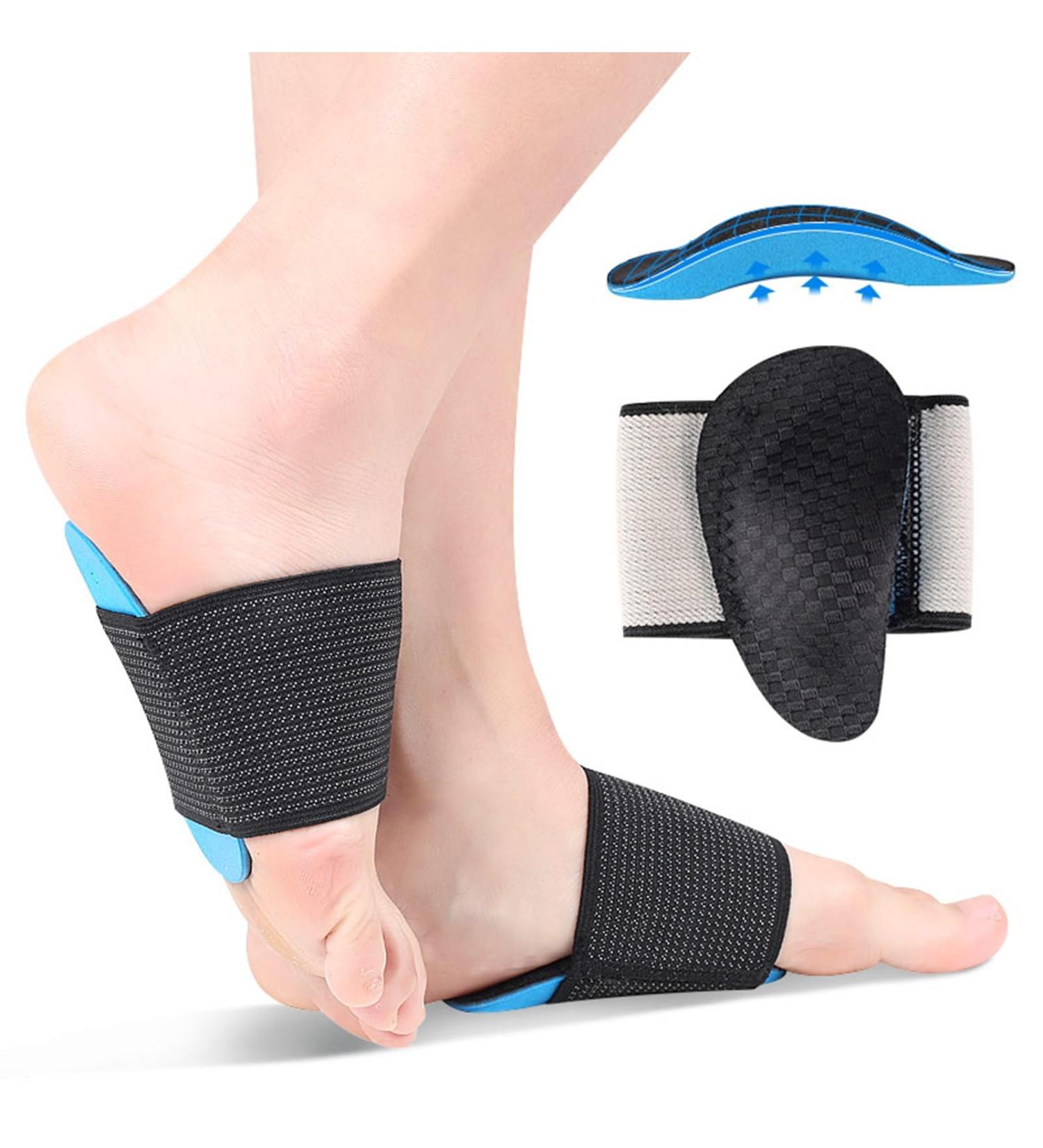 Arch Support Sleeves for Men & Women - Foot Pain Relief for Plantar Fasciitis & Flat Feet - Orthotic Insoles & Cushions - Comfort & Massage for Feet - Black - Buy Online on GoSupps.com
