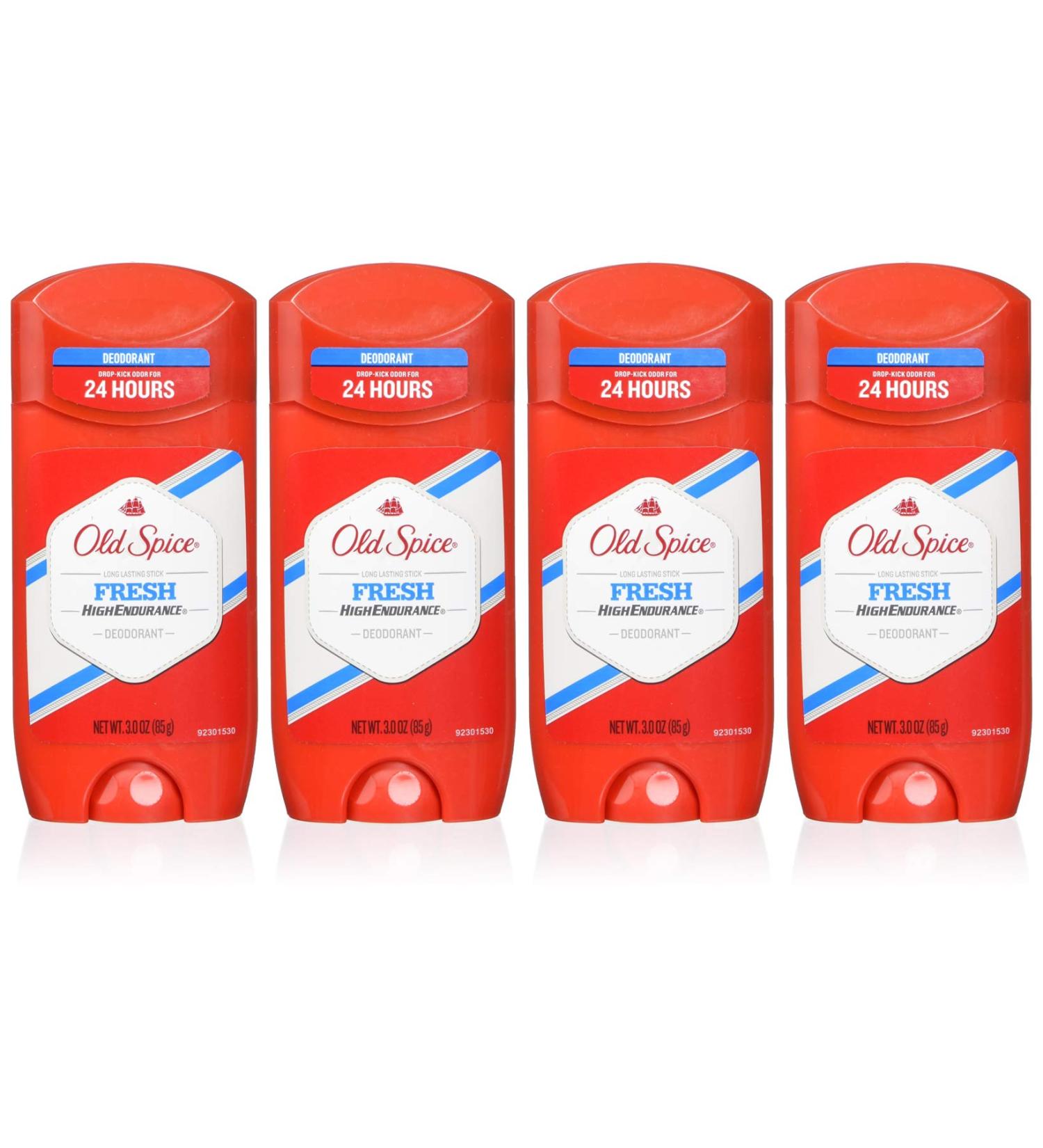 Old Spice Fresh High Endurance Deodorant 3 oz (Pack of 4) - Long-lasting Protection - Buy Online on GoSupps.com