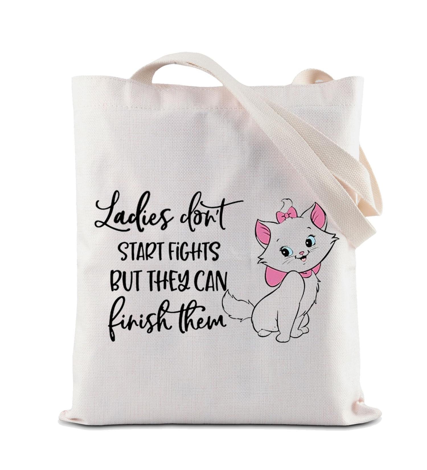 Bauna Aristocats Marie Quote Makeup Bag - 'Don't Start Fights But Can Finish Them' - Perfect Best Friend Gift for Women - Buy Online on GoSupps.com