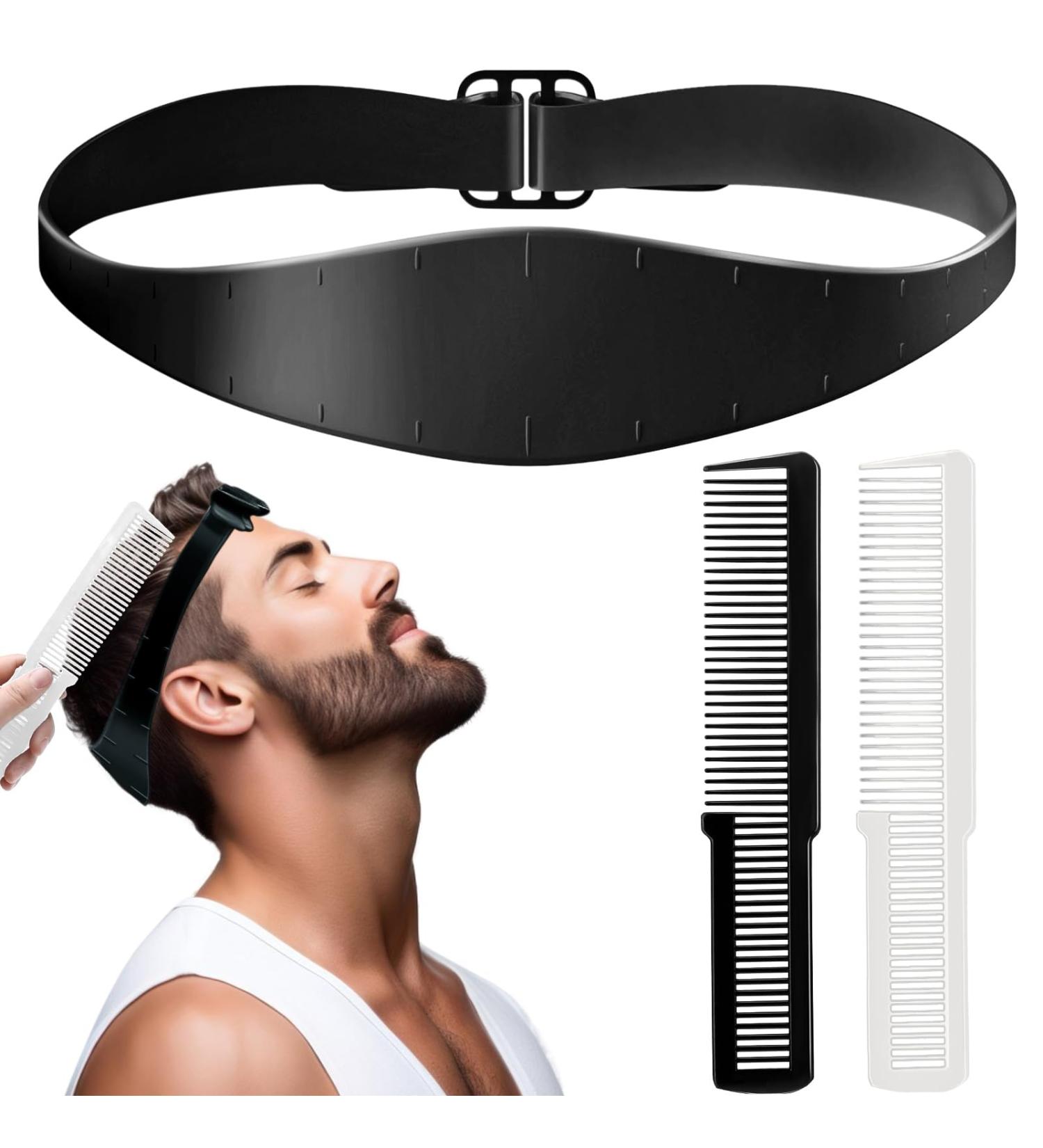Blend Fade Comb Barber Fade Comb Heat Resistant Fade Comb Blending Hair Styling Barber Comb Professional Hair Cutting Comb with Hair Trimming Guide Neckline Shaving Template Haircut Band for Men Black-3 - Buy Online on GoSupps.com