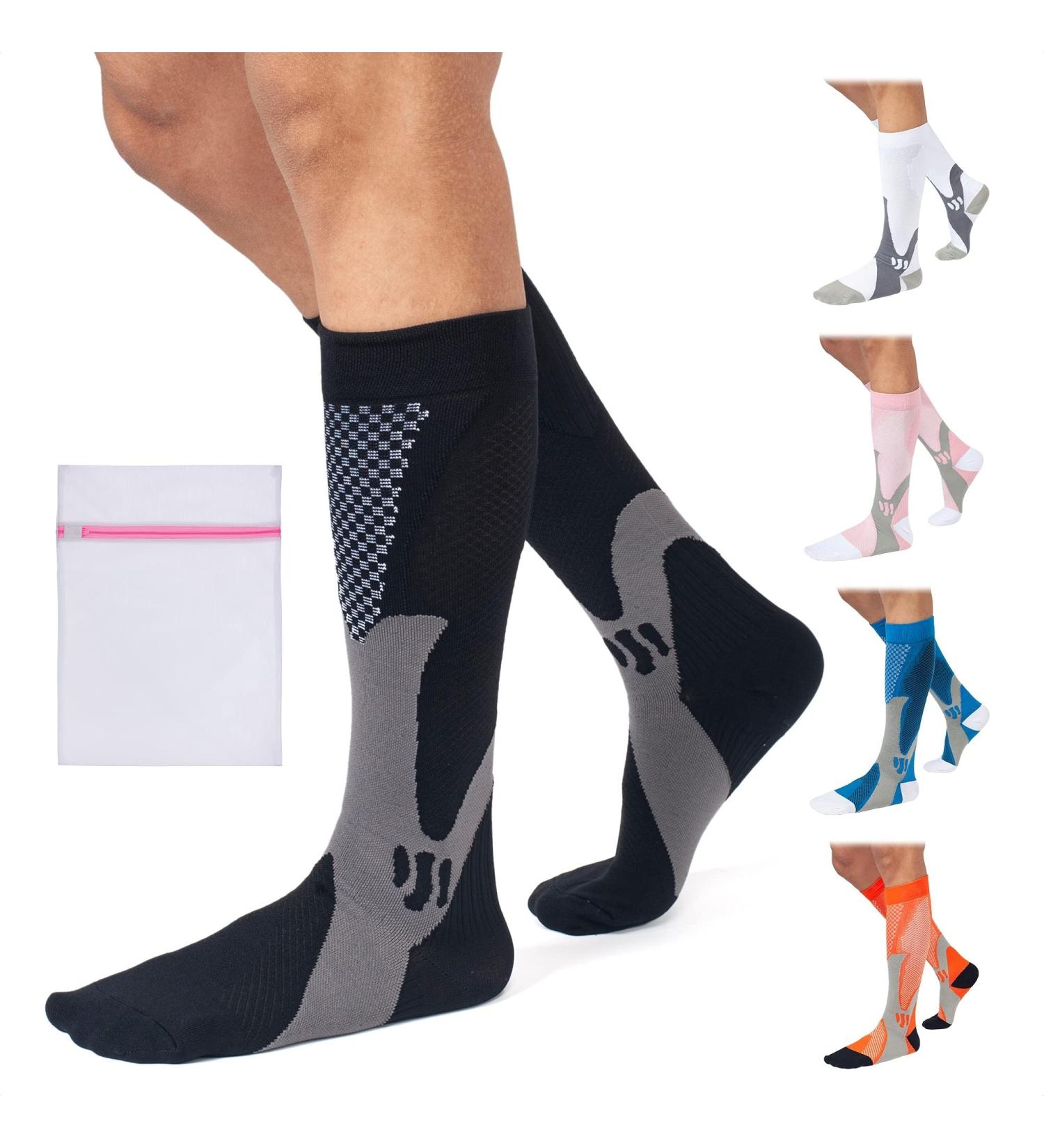 360 RELIEF Copper Compression Socks - Women & Men | Graduated Fit for Running, Nurses, Pregnancy | XXL Black - Buy Online on GoSupps.com