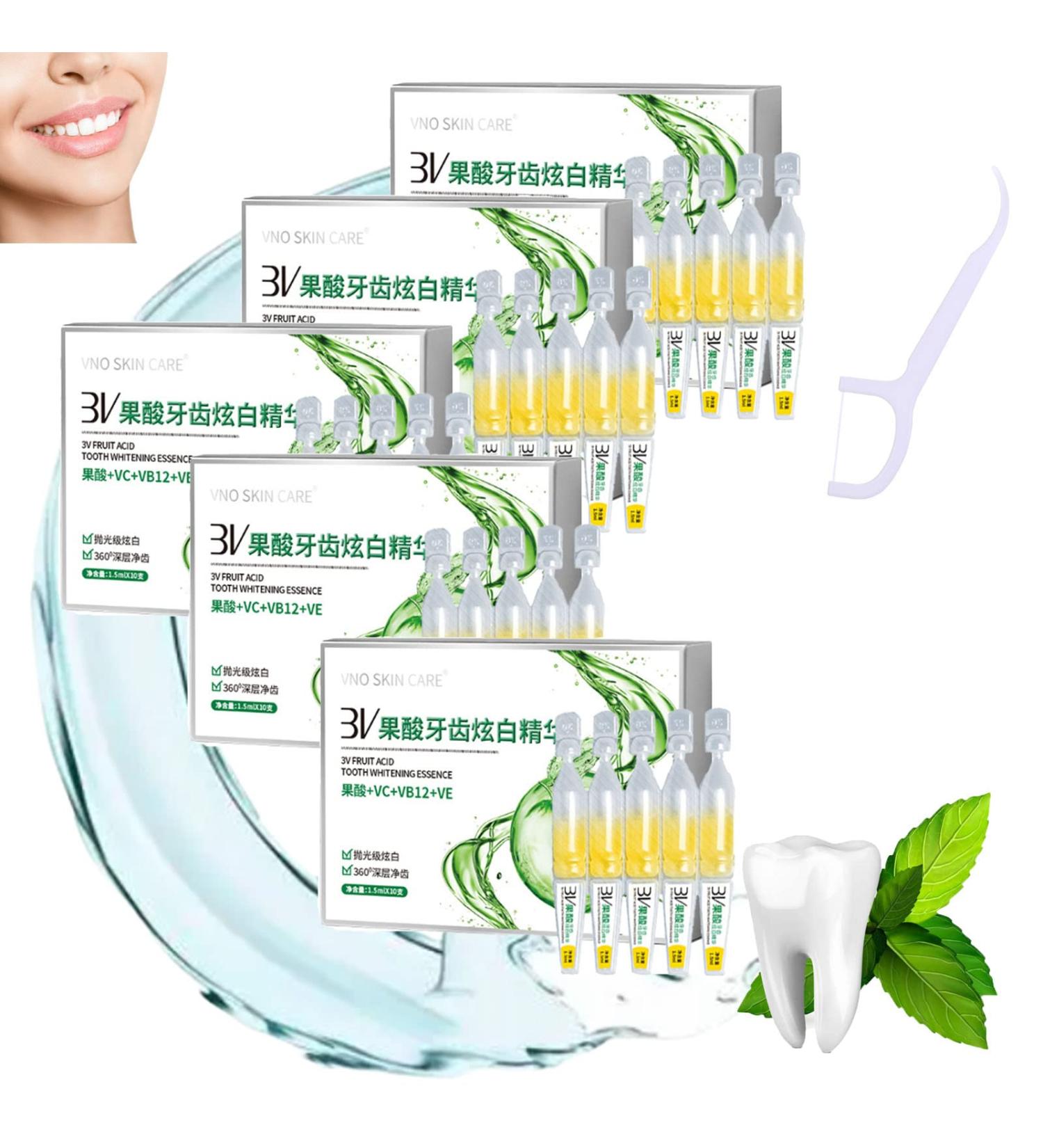 TLOPA Ampoule Toothpaste & Serum | 3V Fruit Acid Teeth Whitening Essence (5 Pcs) - Brighten Your Smile with Premium International Shipping - Buy Online on GoSupps.com