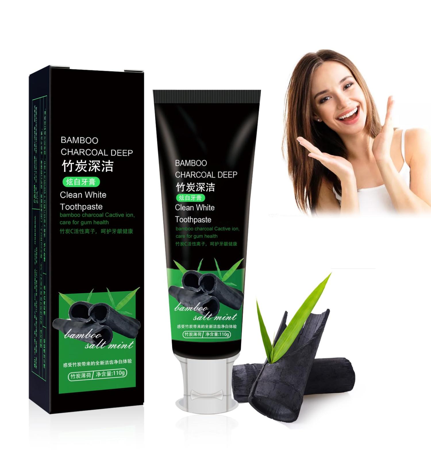 Fengyang Bamboo Charcoal Deep Toothpaste | Activated Carbon Toothpaste for Whiter Teeth & Deep Cleaning - Buy Online on GoSupps.com