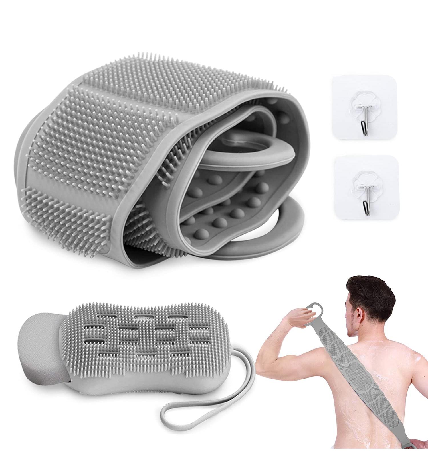 MENDY Silicone Body Back Scrubber - Exfoliating Bath Body Brush - Buy Online on GoSupps.com