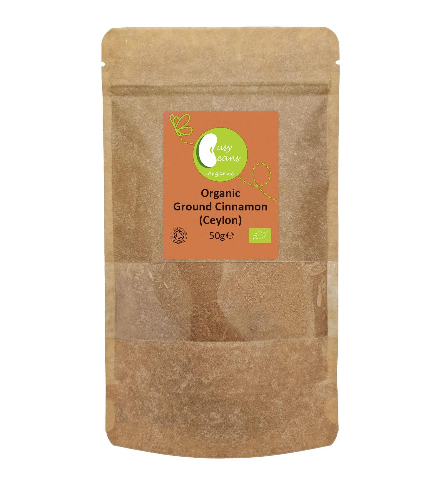 Organic Cinnamon Ground (Ceylon) - Certified Organic - by Busy Beans Organic (50g) - Buy Online on GoSupps.com