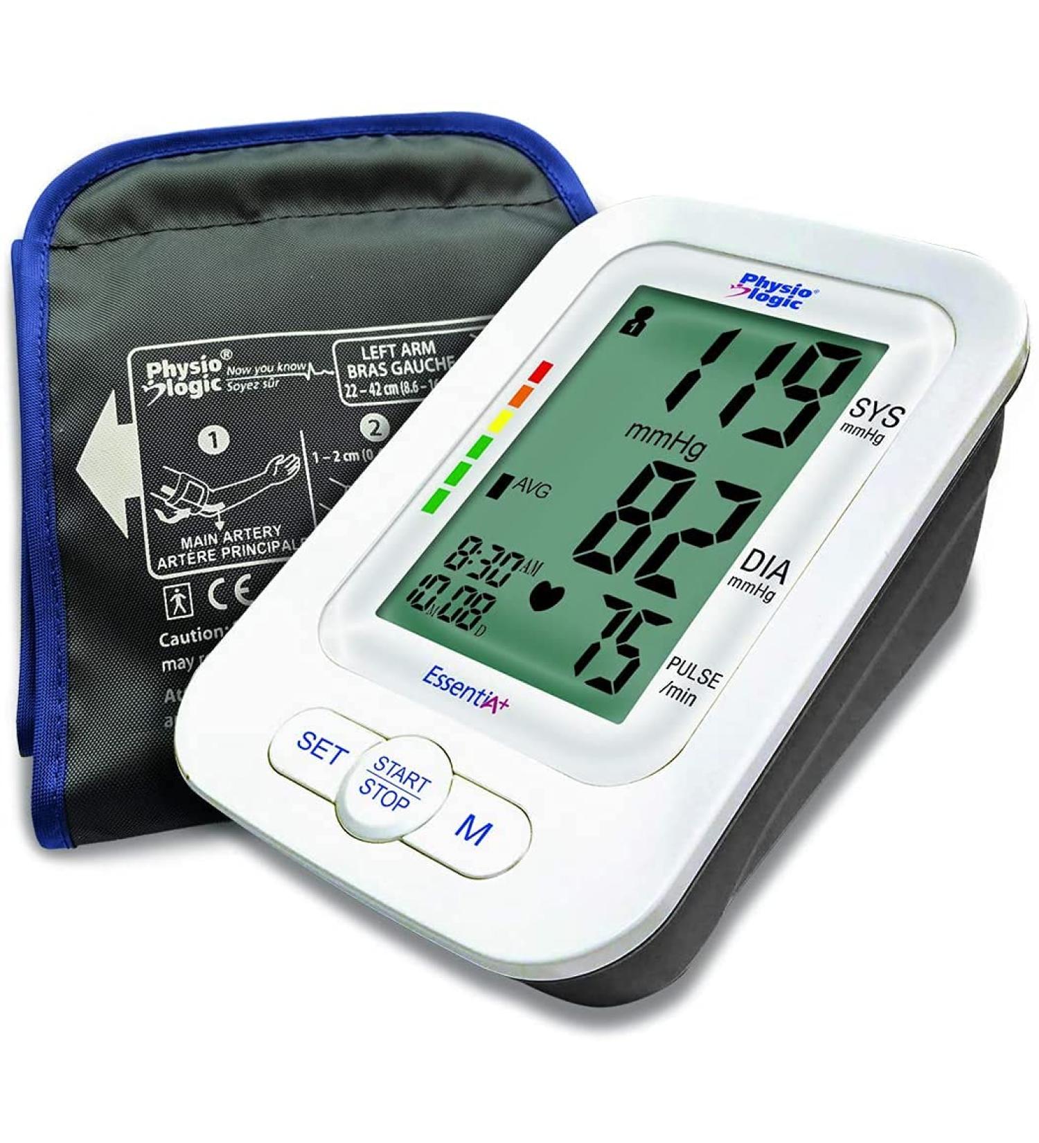 Physio Logic Essentia Automatic Blood Pressure Monitor with Universal Arm Cuff White