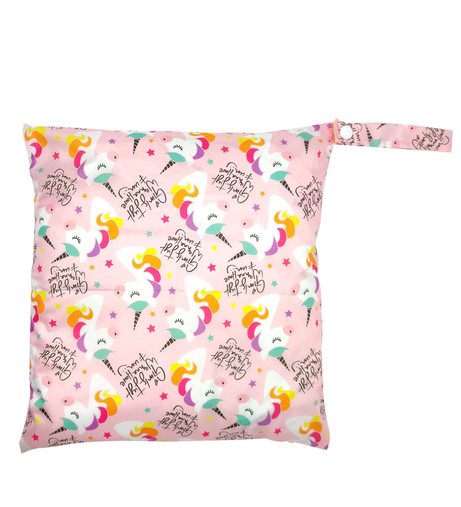 ALLY-MAGIC Waterproof Wet Bag: Washable Diaper Bag for Swimsuits - Pink, 28x30cm - Buy Online on GoSupps.com