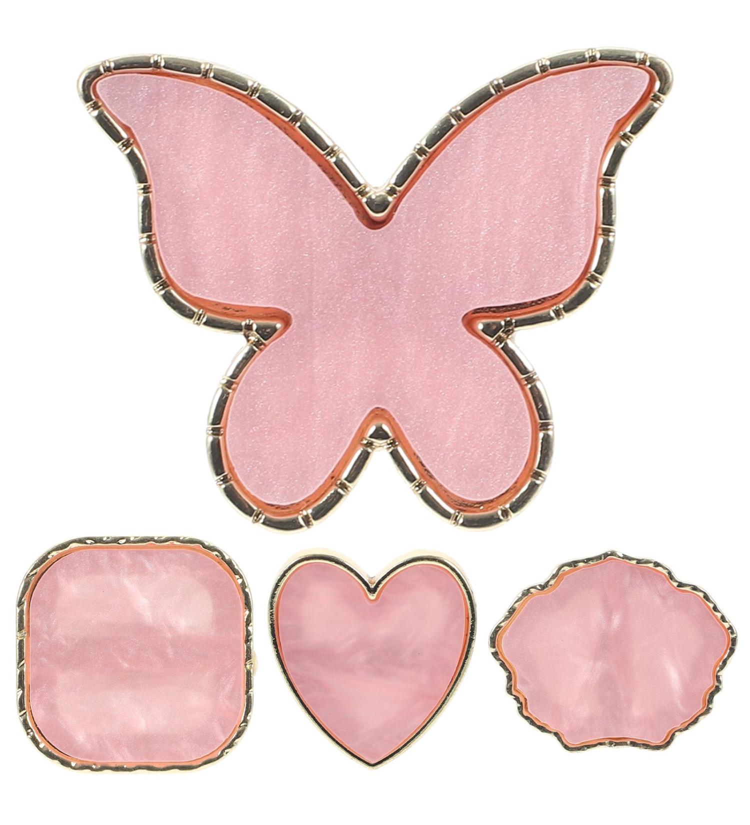 Lot de 4 Palettes de Nail Art en R sine Forme Bague Palette M langeur Annulaire Rose Plateau M lange Manucure pour Doigts Accessoires pour French Manucure et Maquillage - Buy Online on GoSupps.com