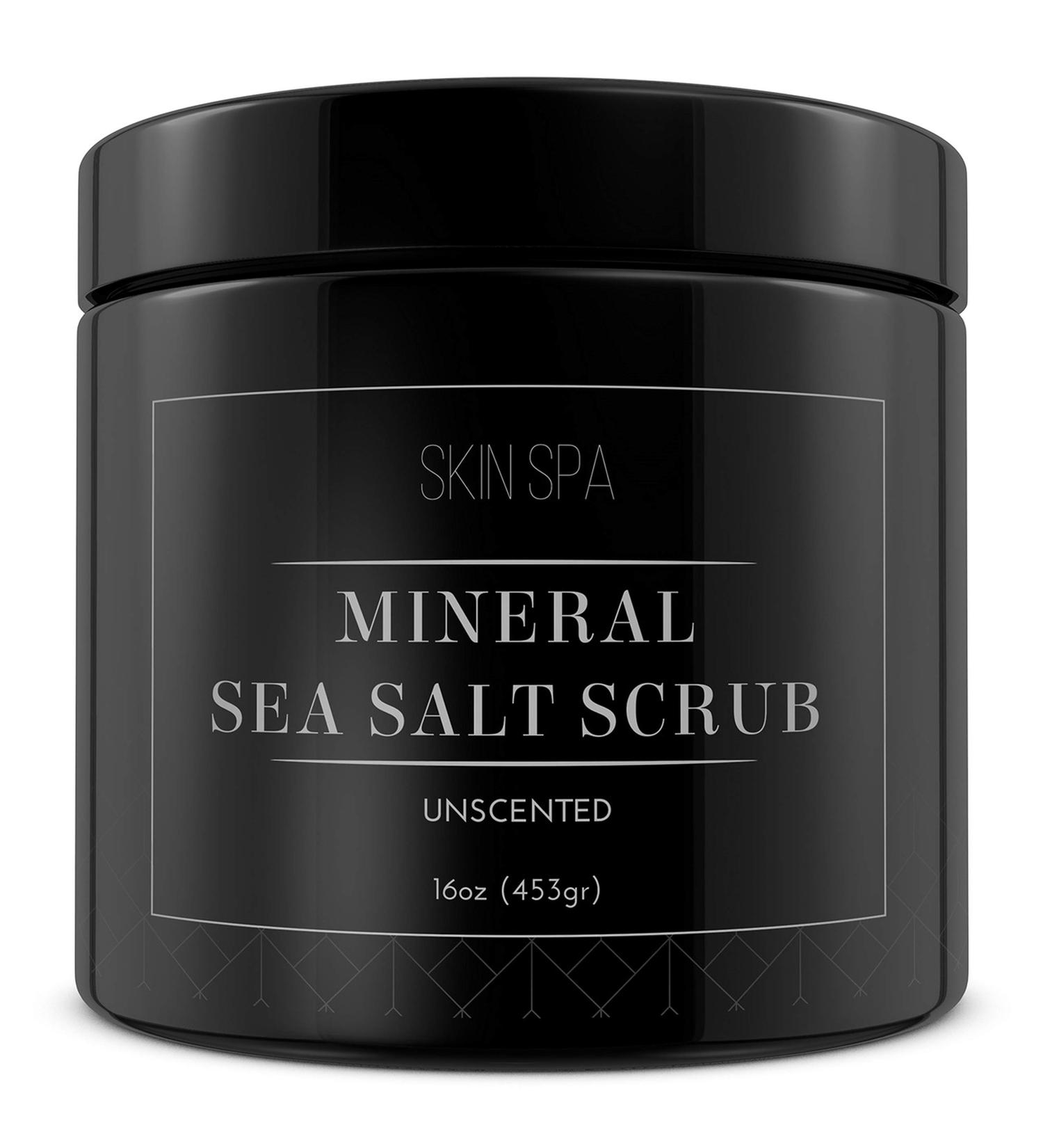 Buy Unscented Mineral Sea Salt Scrub 16oz | Natural Exfoliating Body Scrub for All Skin Types | International Shipping Available - Buy Online on GoSupps.com