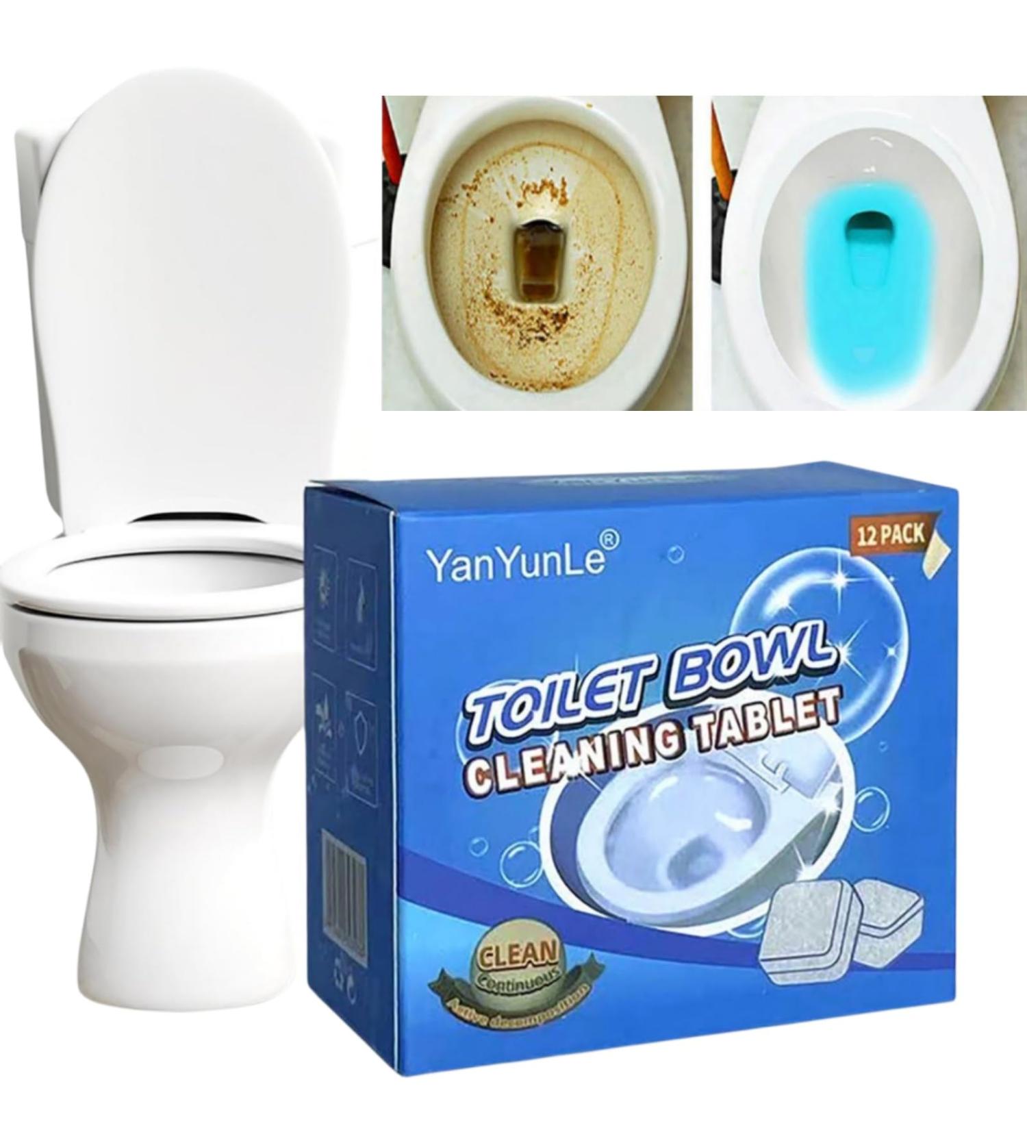 Toilet Cleaner Super Powerful Effective Bathroom/WC Descaler Cleans Toilet Bowl & Under Loo Rim Limescale & Stain Remover Deodorizing and Removin Household Use Toilet Cleaner (12pcs) - Buy Online on GoSupps.com