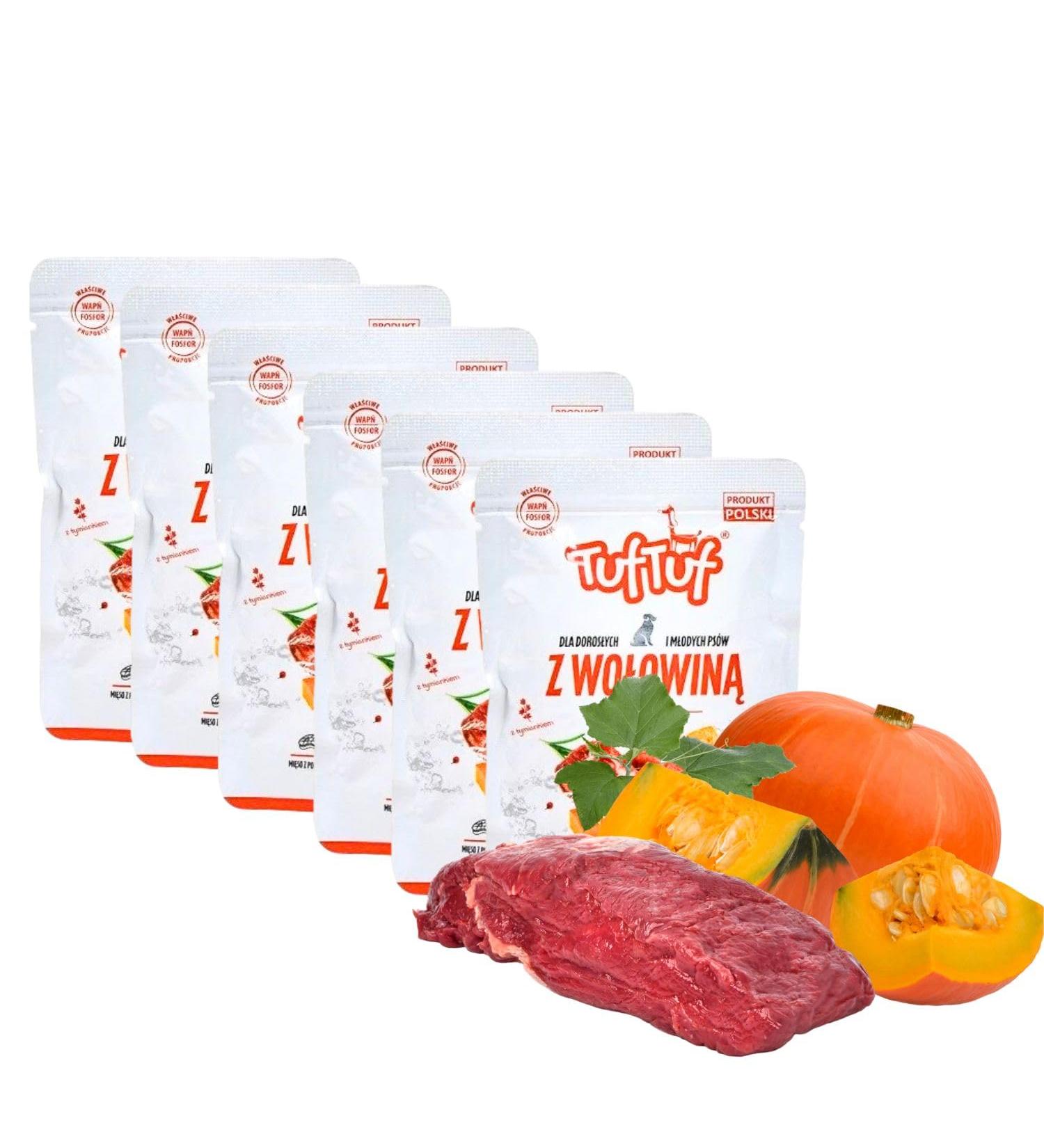 Beef Dog Food - 300g - High Meat Content - Premium Quality - 6 x 300g - Buy Online on GoSupps.com