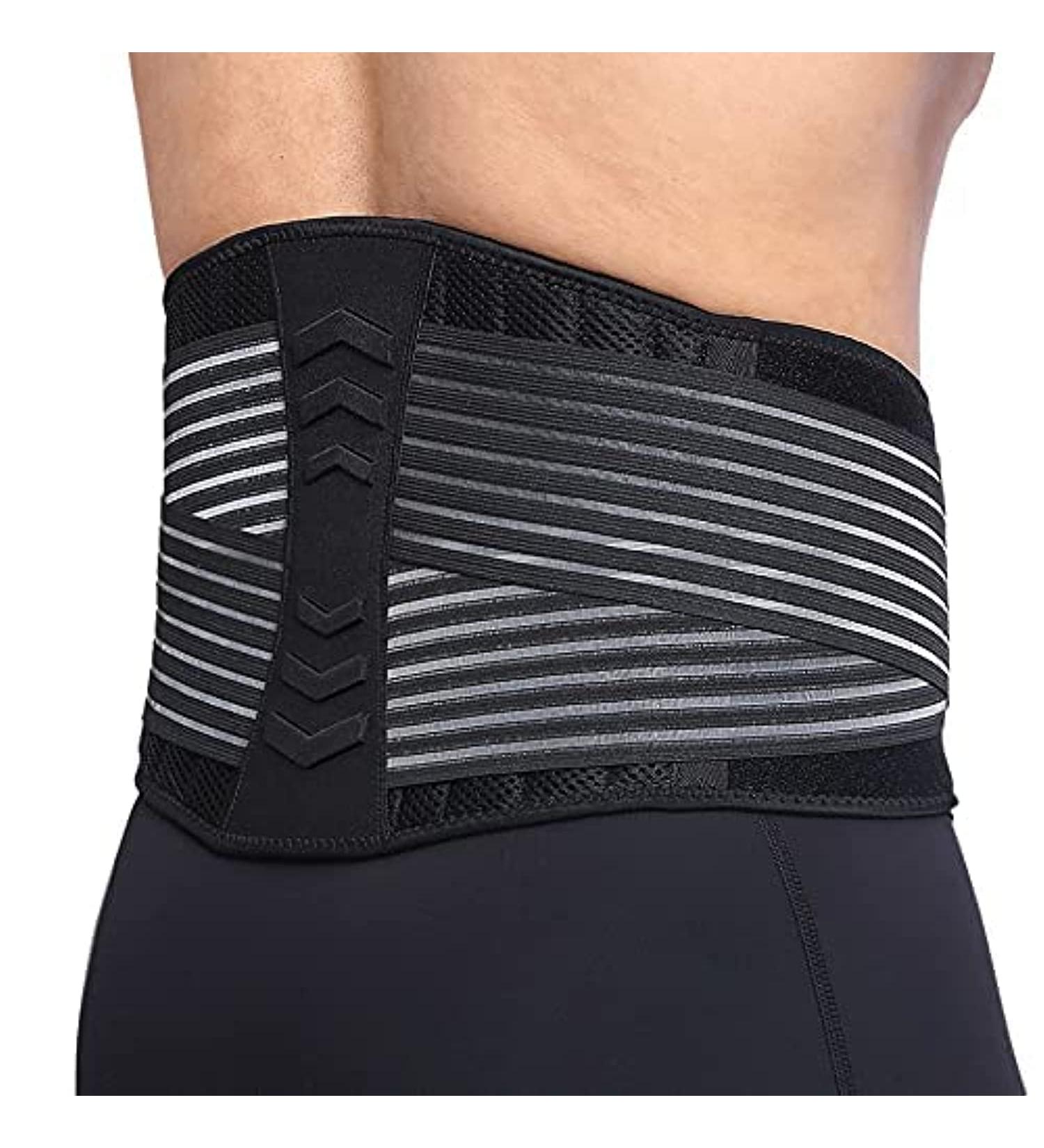 ZWEBY Back Brace Support Belt | Lumbar Support for Lifting Back Pain Relief Sciatica Scoliosis & Herniated Disc - Buy Online on GoSupps.com