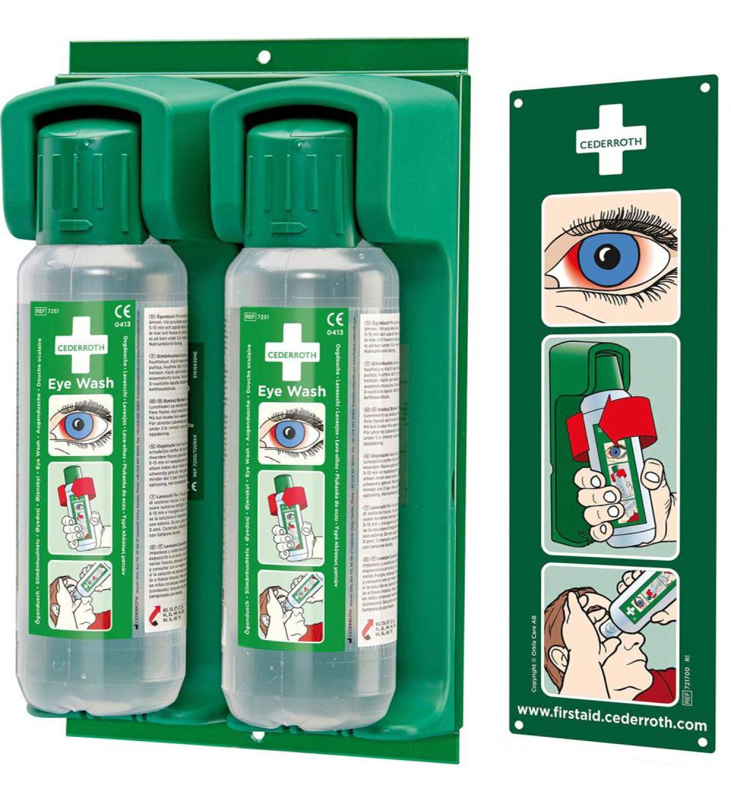 Cederroth Wall holder for 2x500 ml eyewash bottles