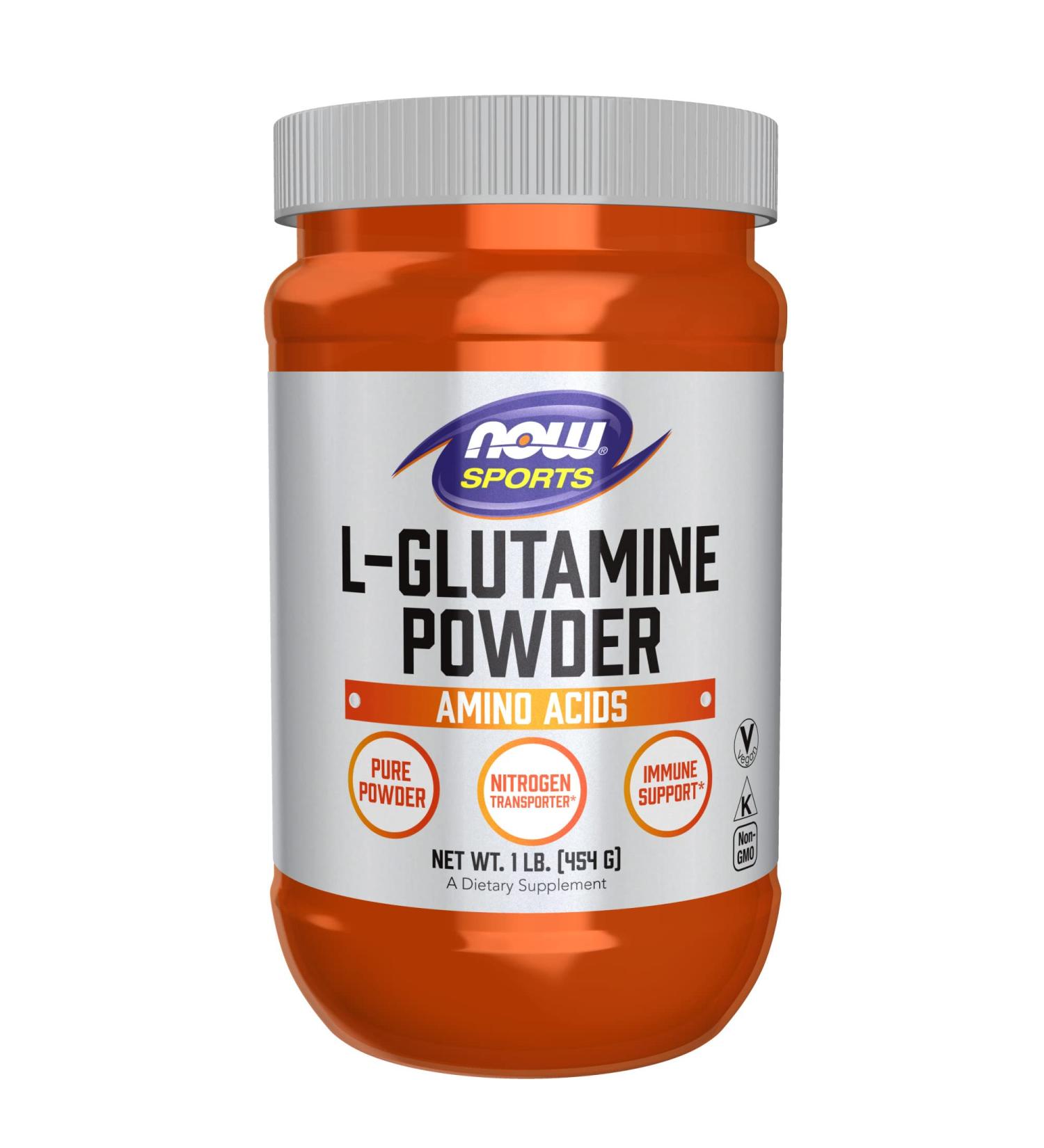 Now Foods Sports L-Glutamine Powder 1 lb - Muscle Recovery Supplement - Buy Online on GoSupps.com