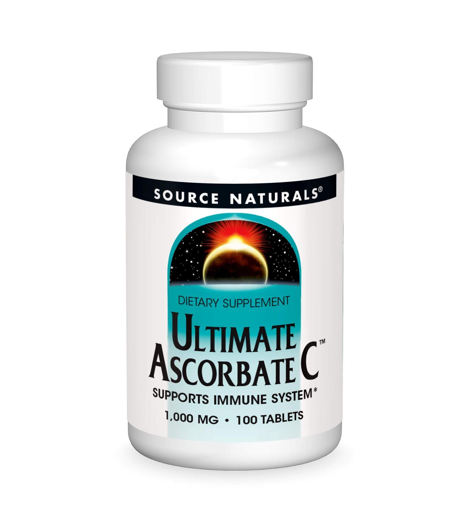 Source Naturals Ultimate Ascorbate C 1000mg - Immune Support, 100 Tablets - Buy Online on GoSupps.com