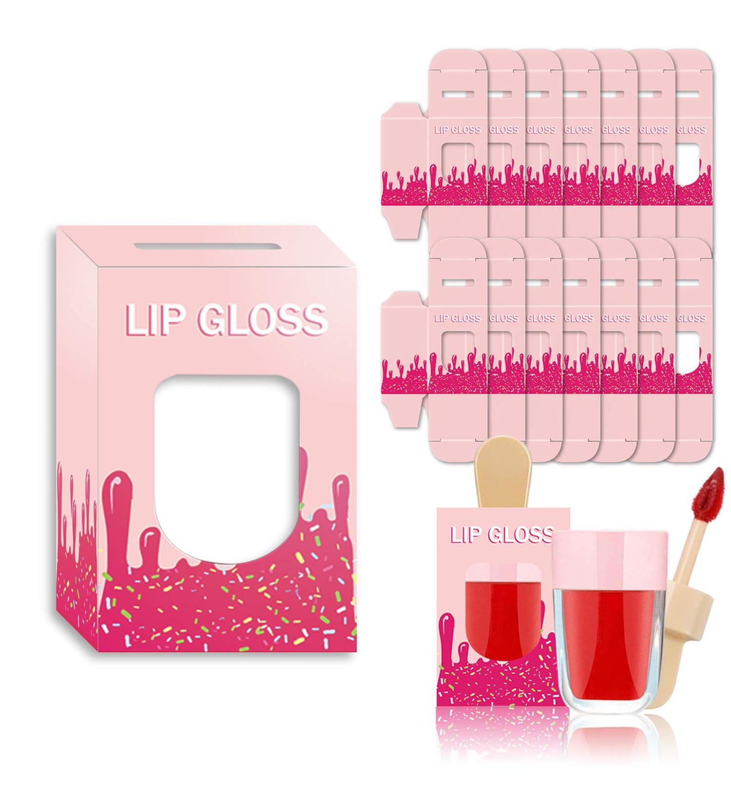 ANZKA 15 Pack Pink Ice Cream Lip Gloss Tube Boxes - Empty Lipgloss Tubes Packaging for 2.68x1.62 Inch Bottles - Buy Online on GoSupps.com