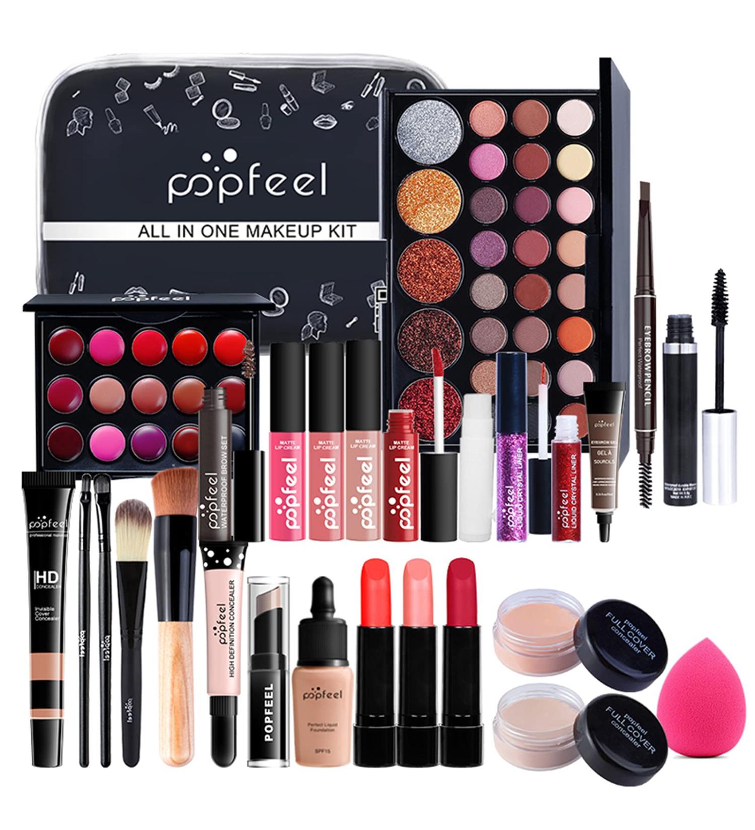 CHSEEO All-in-One Makeup Kit Pro Gift Set - Lip Gloss, Blush, Eyeshadow Palette & Brushes - Highly Pigmented Cosmetics #4 - Buy Online on GoSupps.com