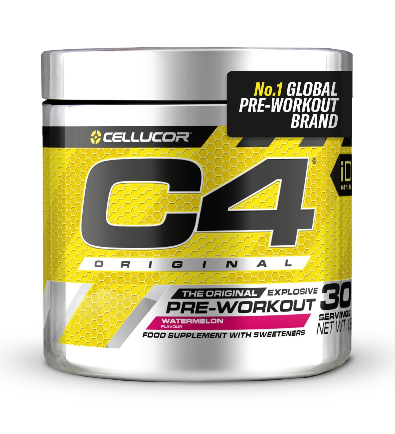 C4 Original Beta Alanine Sports Nutrition Bulk Pre Workout Powder for Men & Women | Best Pre-Workout Energy Drink Supplements | Creatine Monohydrate | Watermelon | 30 Servings Watermelon 30 Servings (Pack of 1) - Buy Online on GoSupps.com