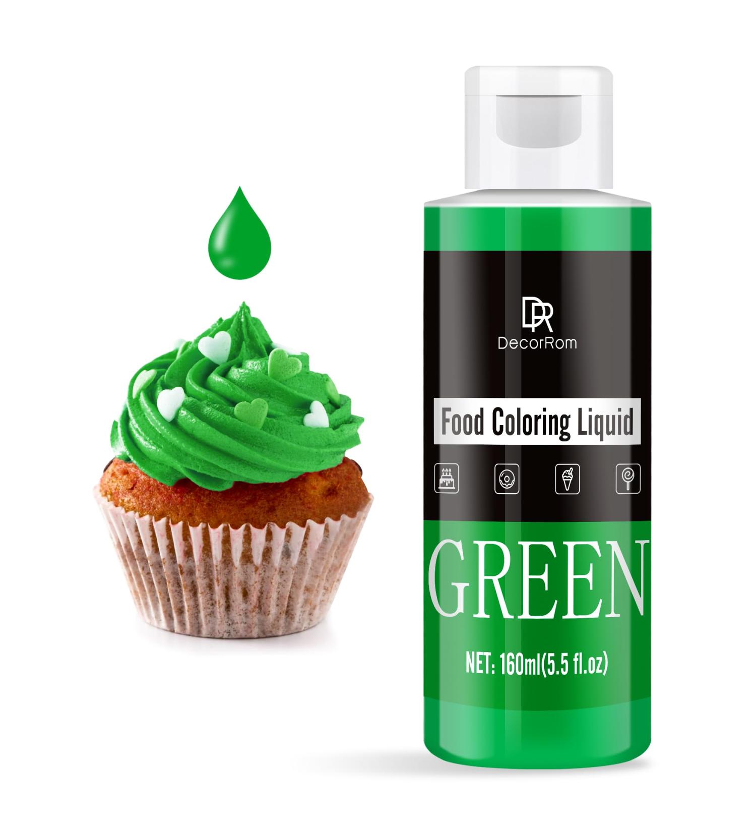 160ml Sugar-Free Liquid Food Coloring - Green Concentrated Colors for Cakes Baking Cookies Macarons & DIY Projects - Buy Online on GoSupps.com