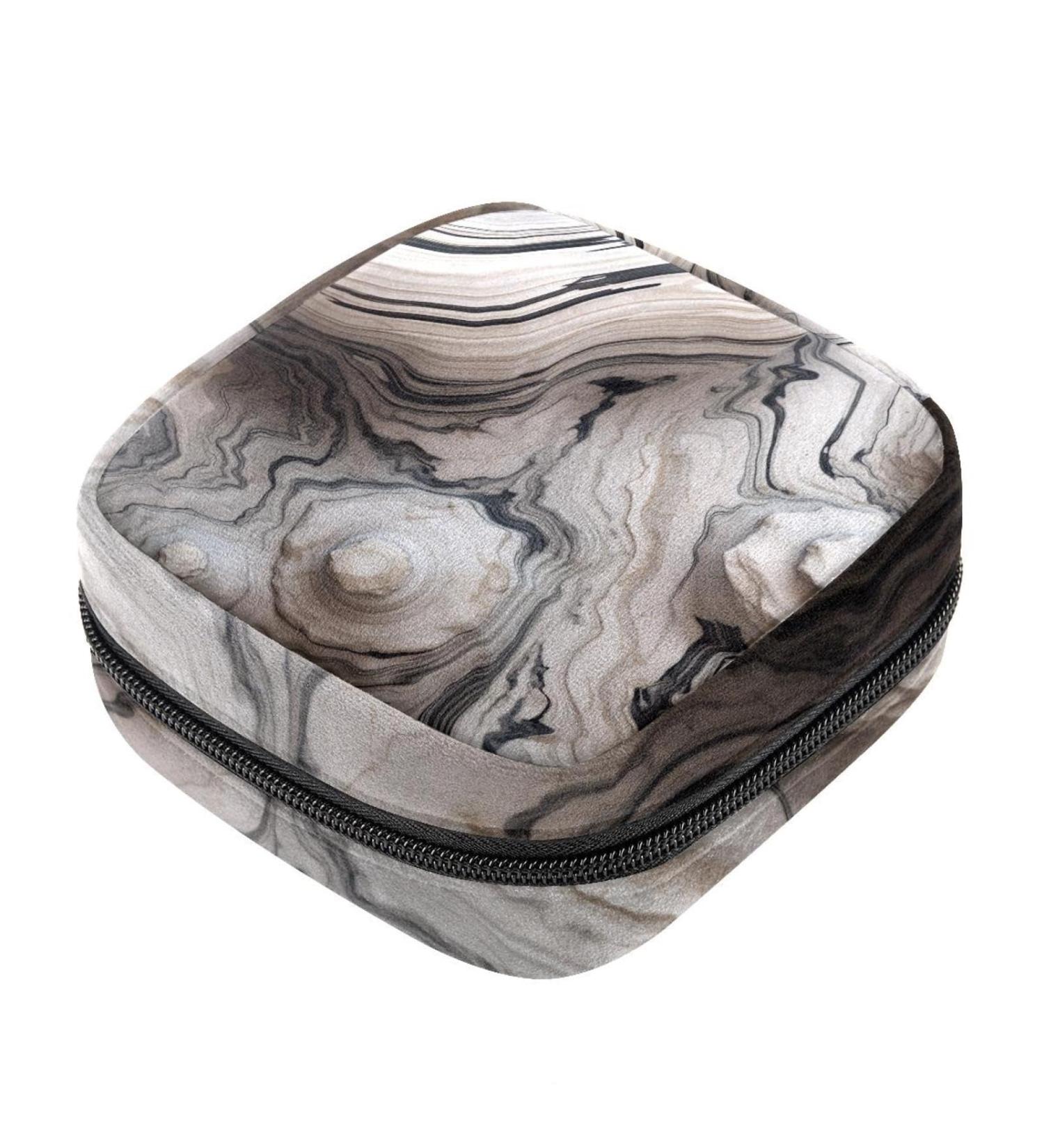 Marble Sanitary Napkin Storage Bag - Portable Menstrual Pad Holder for Women - Multicolored 15 - Buy Online on GoSupps.com