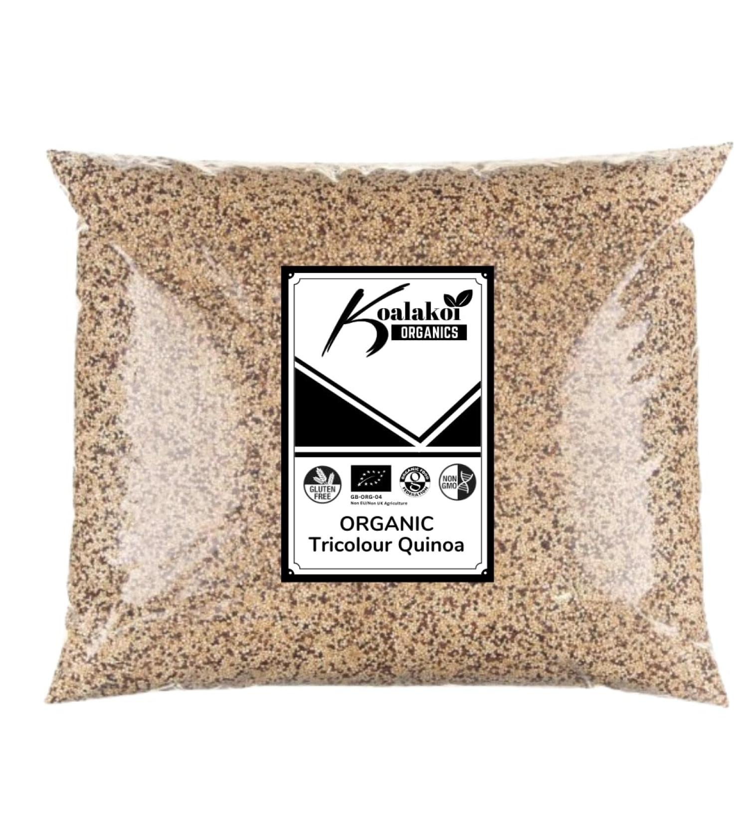 Koalakoi ORGANIC Quinoa Mix Tricolour Quinoa | super nutritious harmonious blend of colours and textures | white black and red quinoa grain (1.8kg) - Buy Online on GoSupps.com
