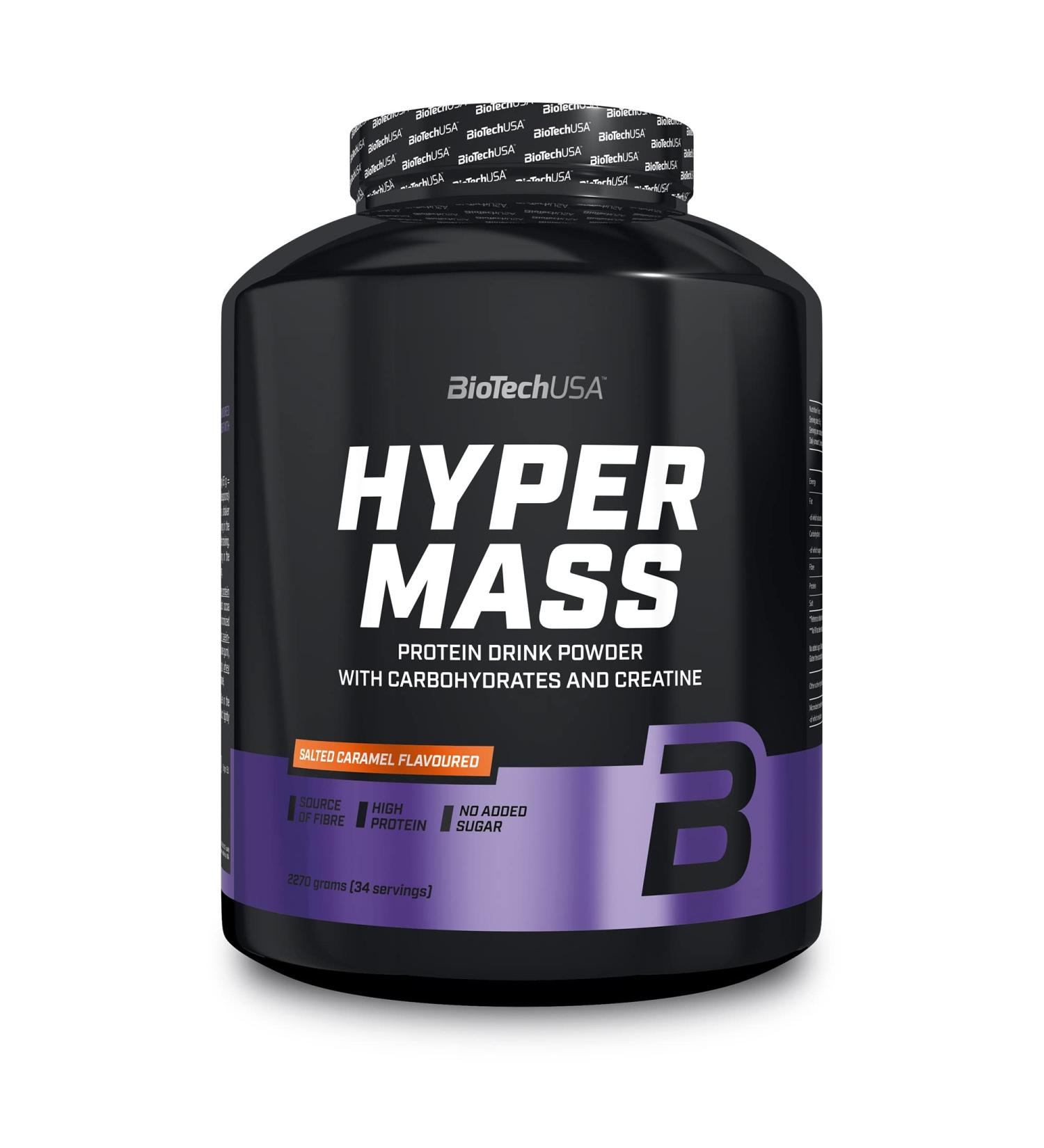 Buy Biotechusa Hyper Mass - Gluten-Free Mass Gainer with Carbs & Protein Micronized Creatine Salty Caramel 2.27 kg - Best for Muscle Gain - Buy Online on GoSupps.com