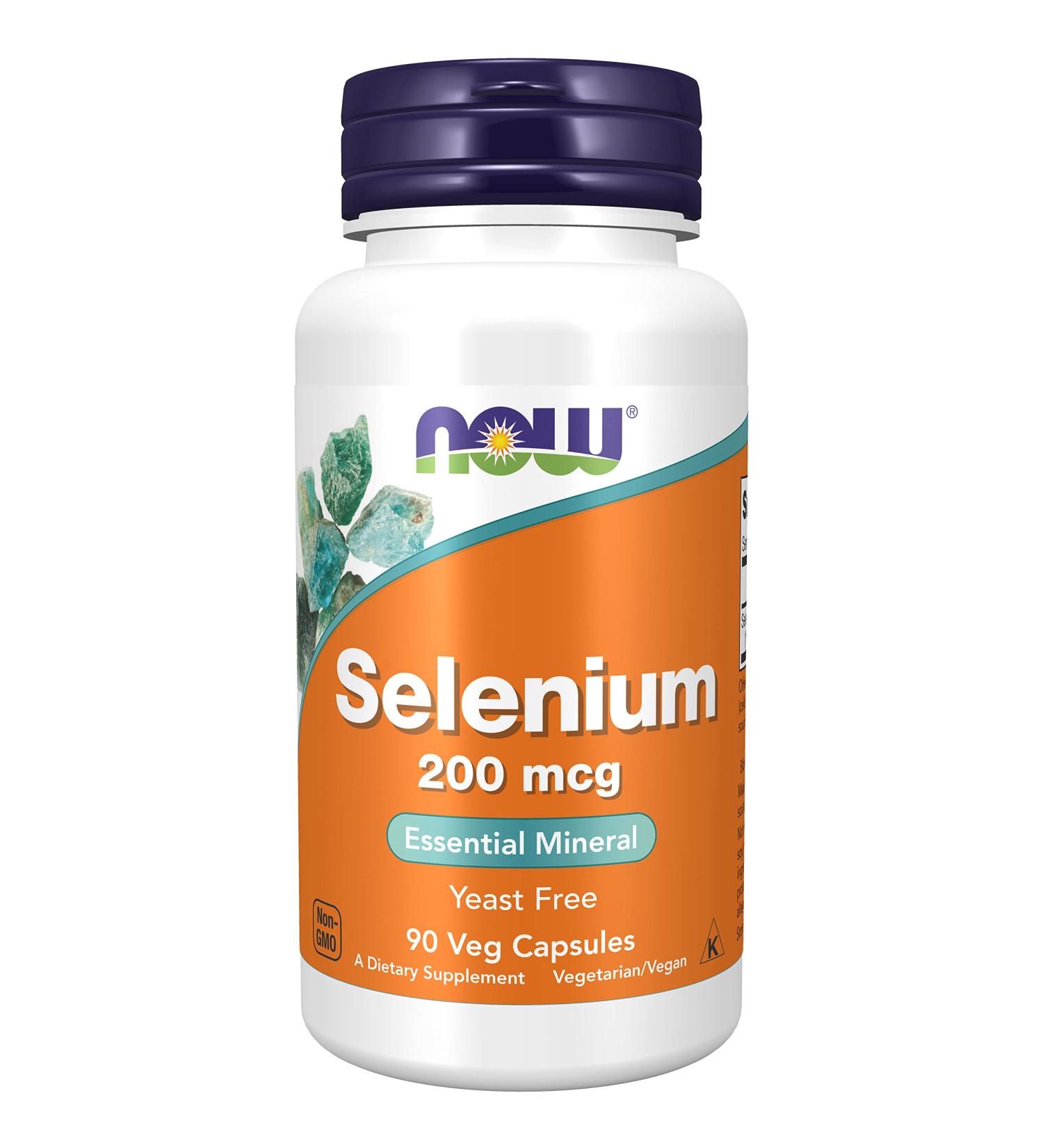 Now Foods Selenium 200mcg 90 Vegan Capsules - Lab-Tested Trace Element - Gluten Free - SOYA Free - Vegetarian - Buy Online on GoSupps.com